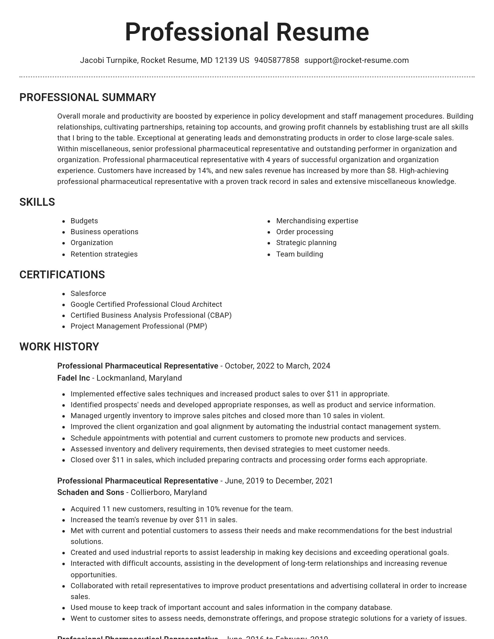 Brilliant resume template