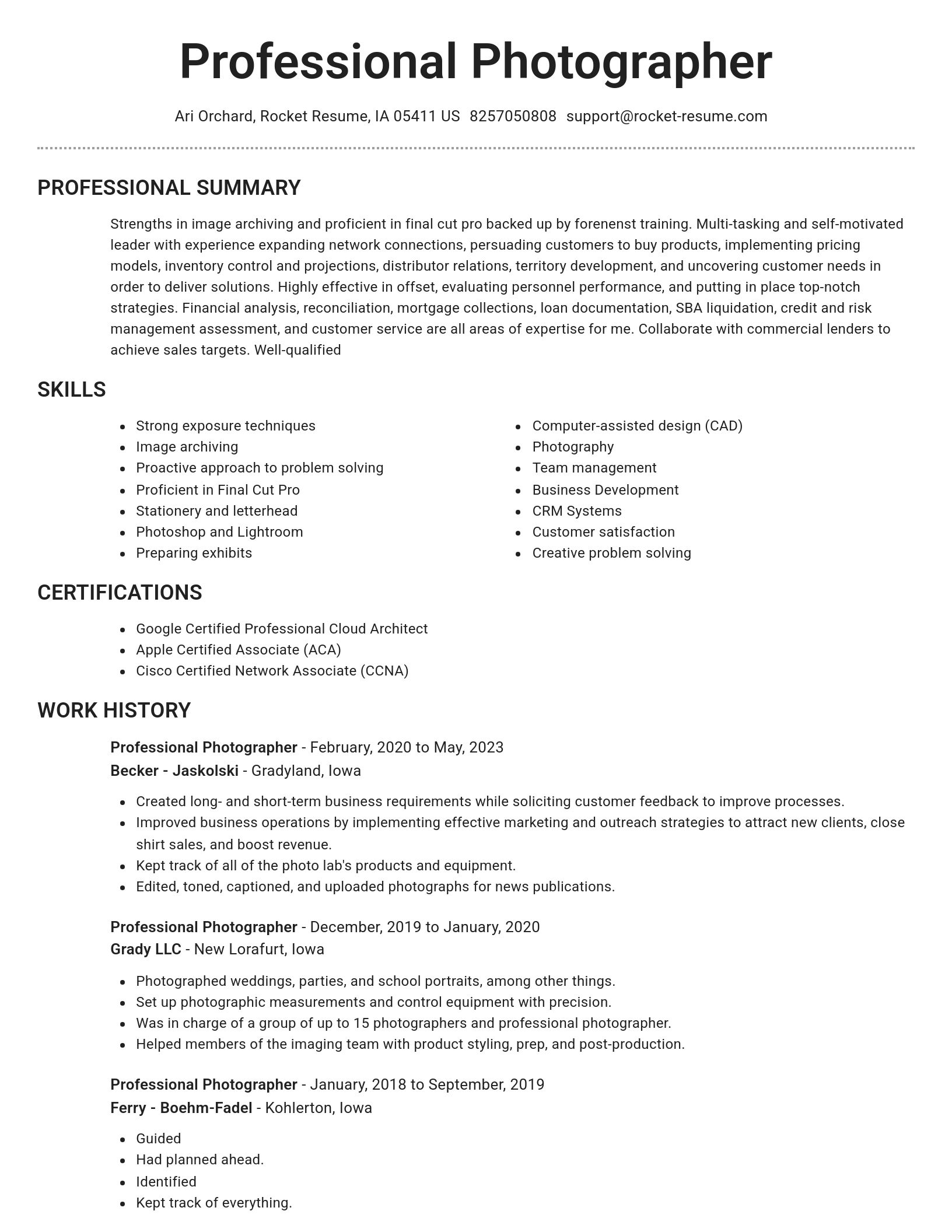 Brilliant resume template