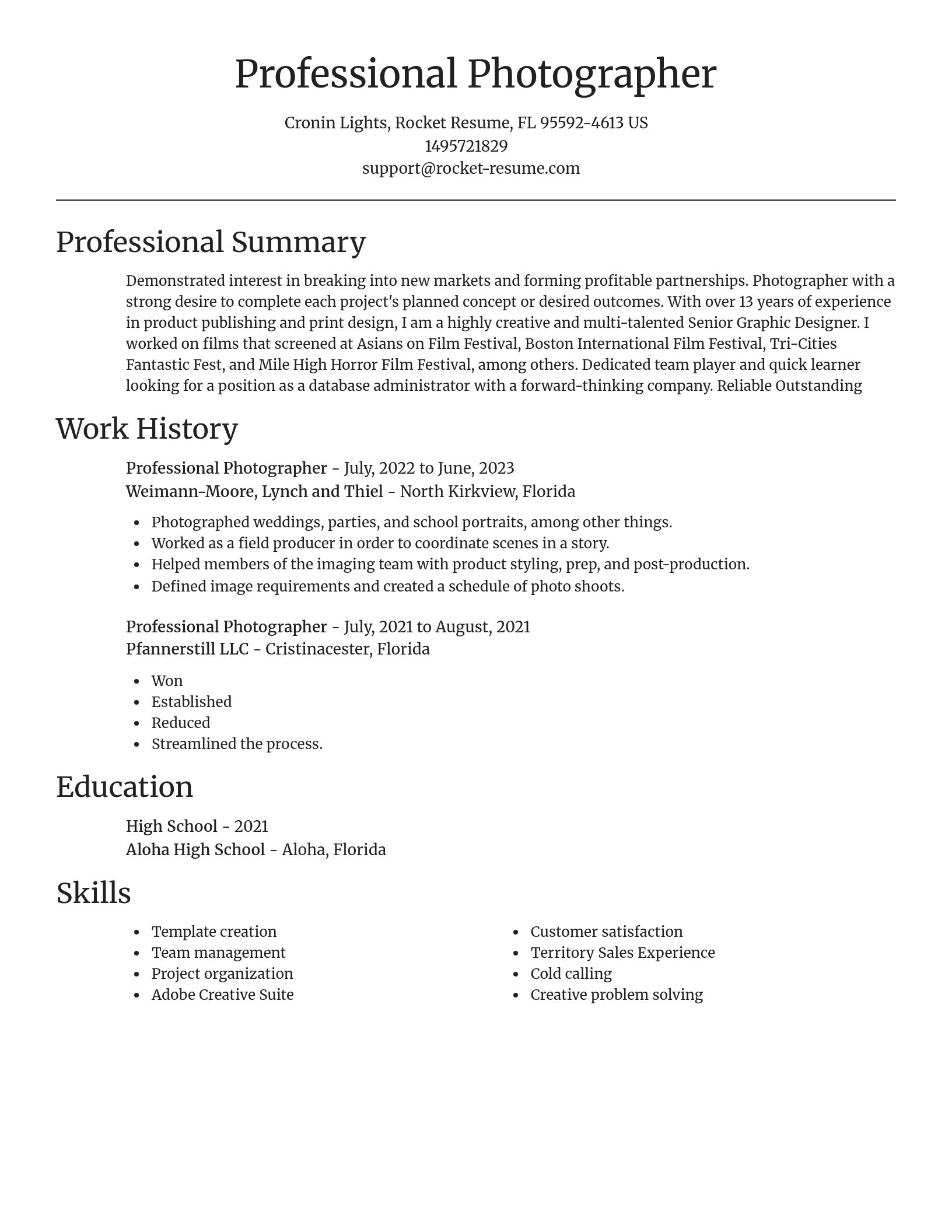 Focal Point resume template