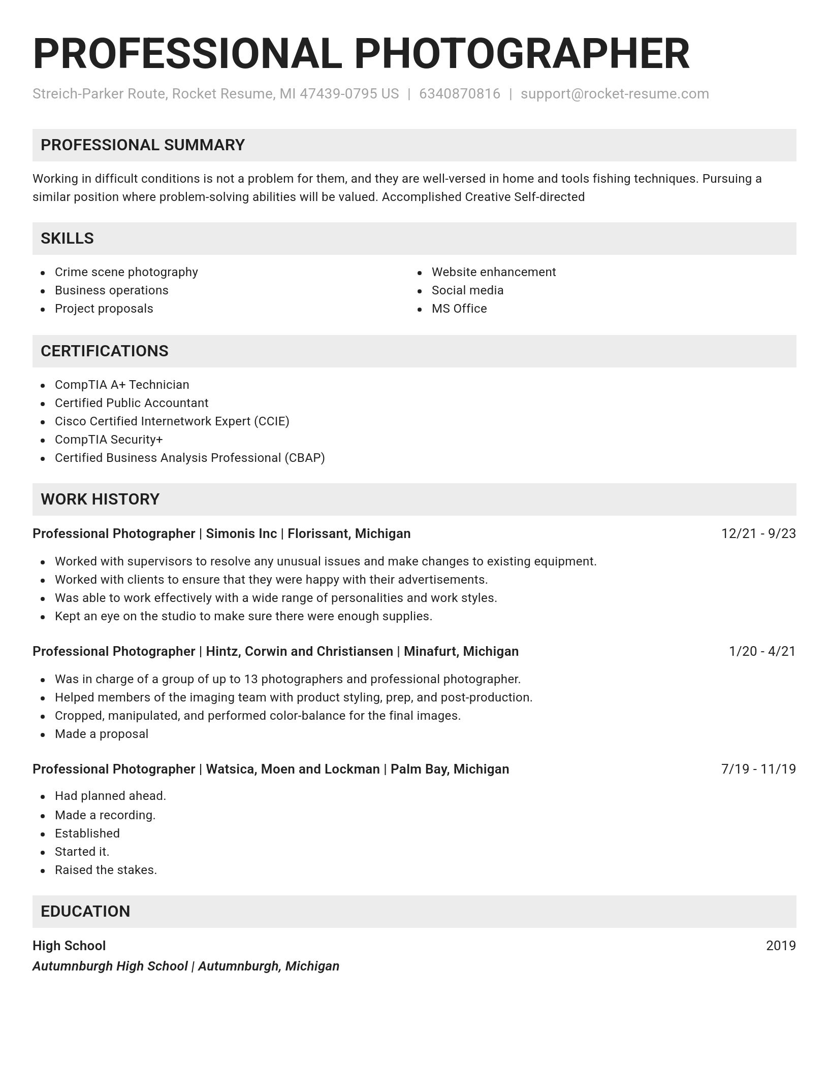 Genius resume template