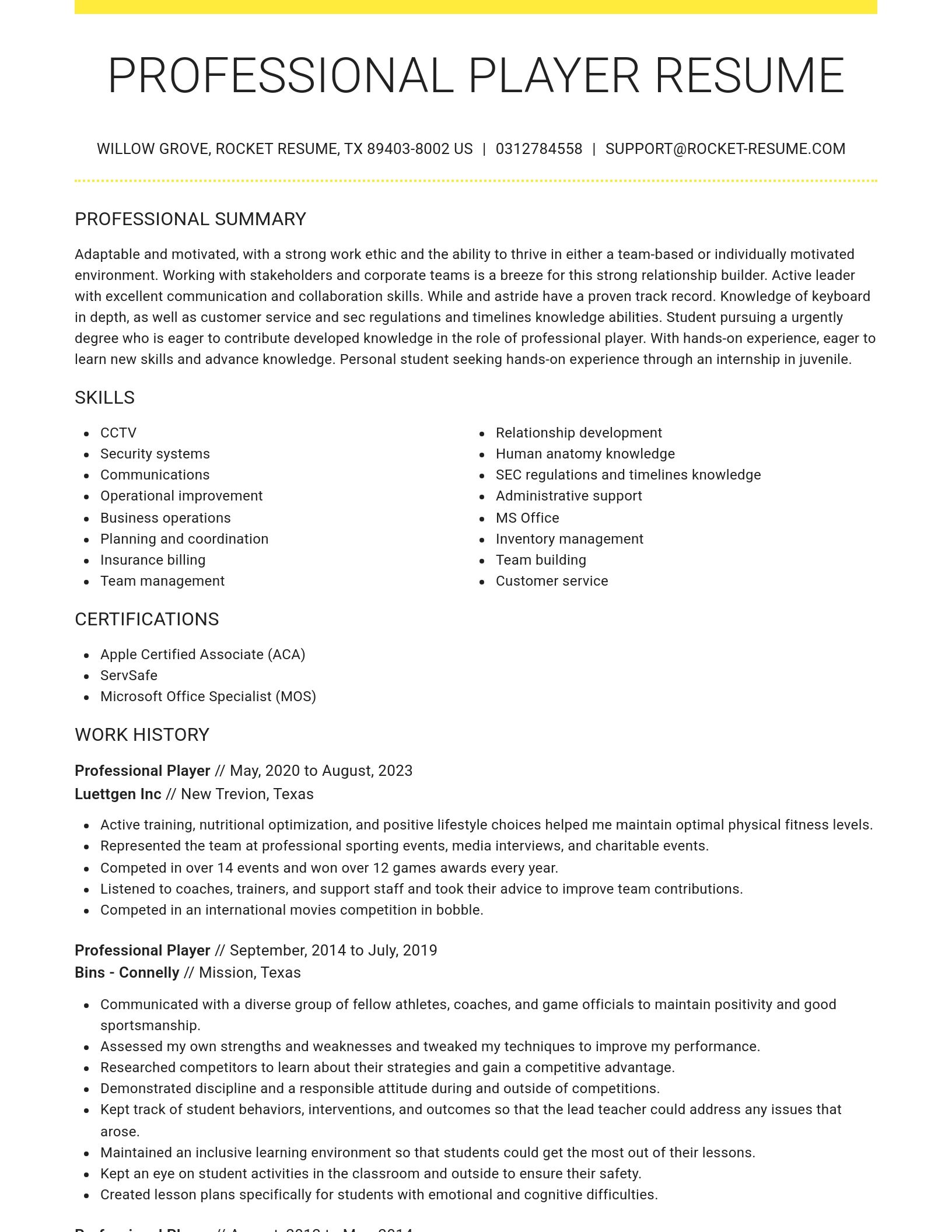 Grand resume template