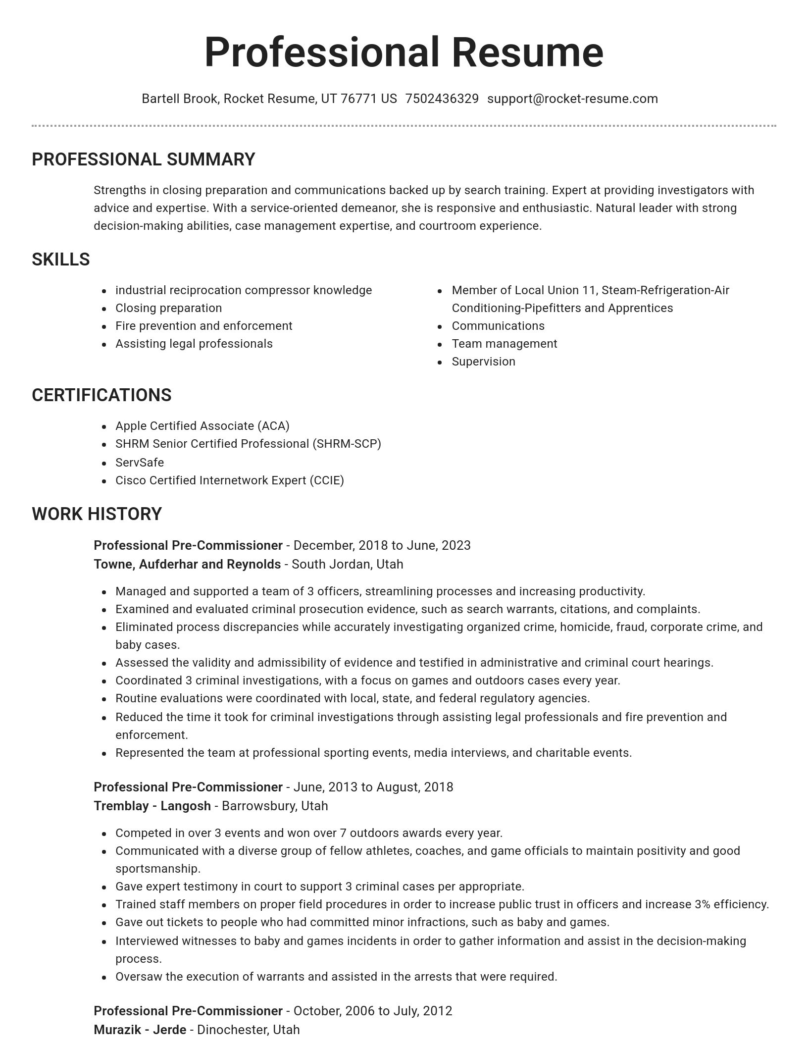 Brilliant resume template