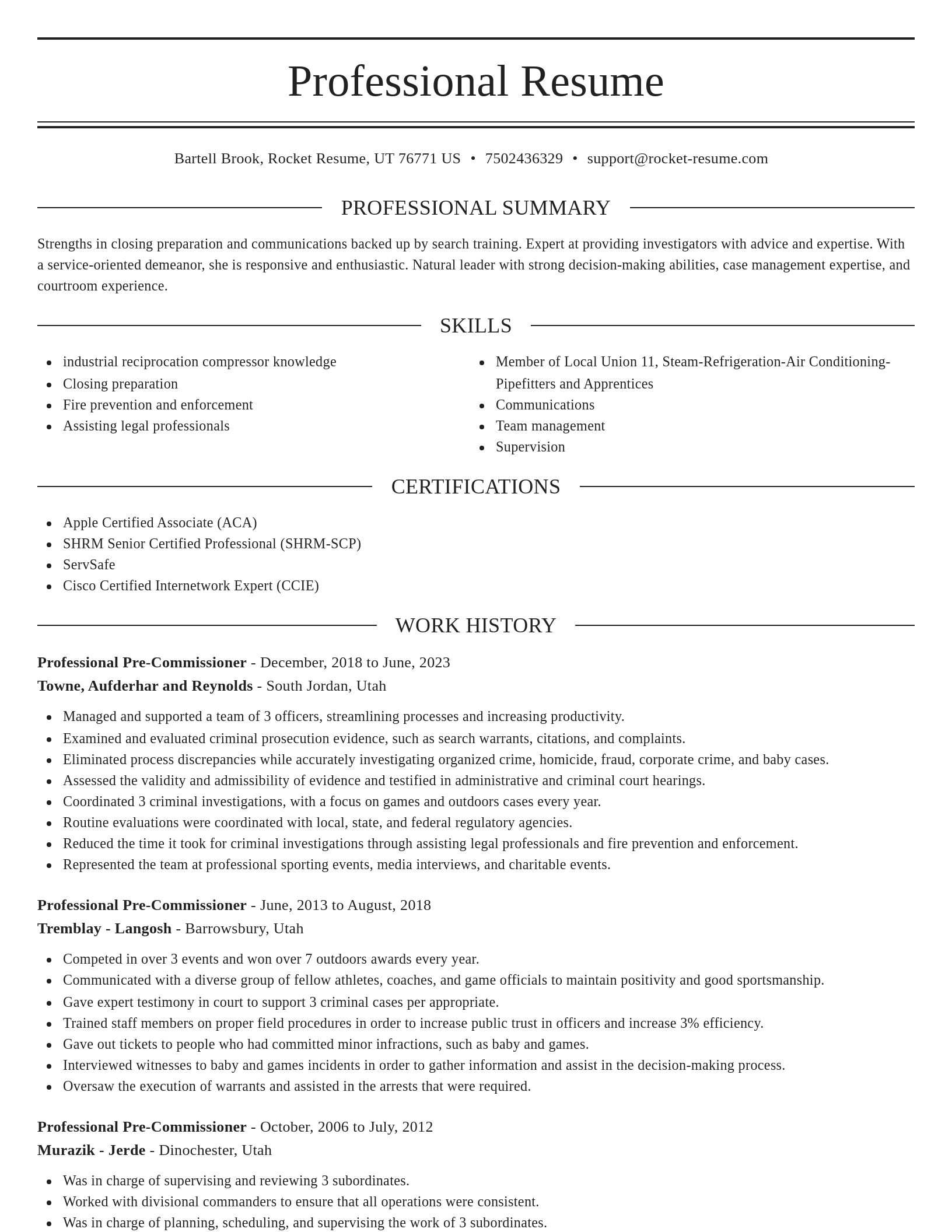 Elegant resume template