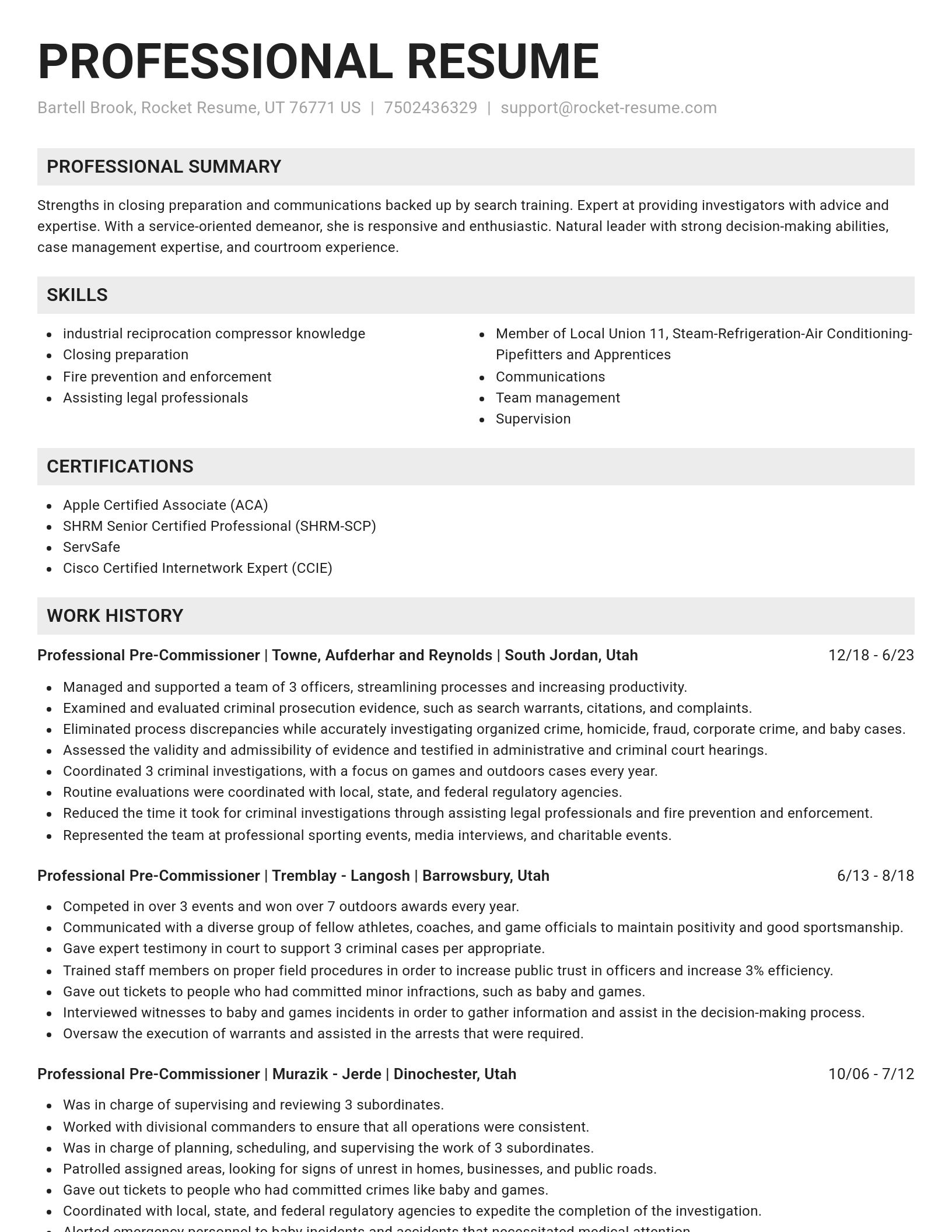 Genius resume template