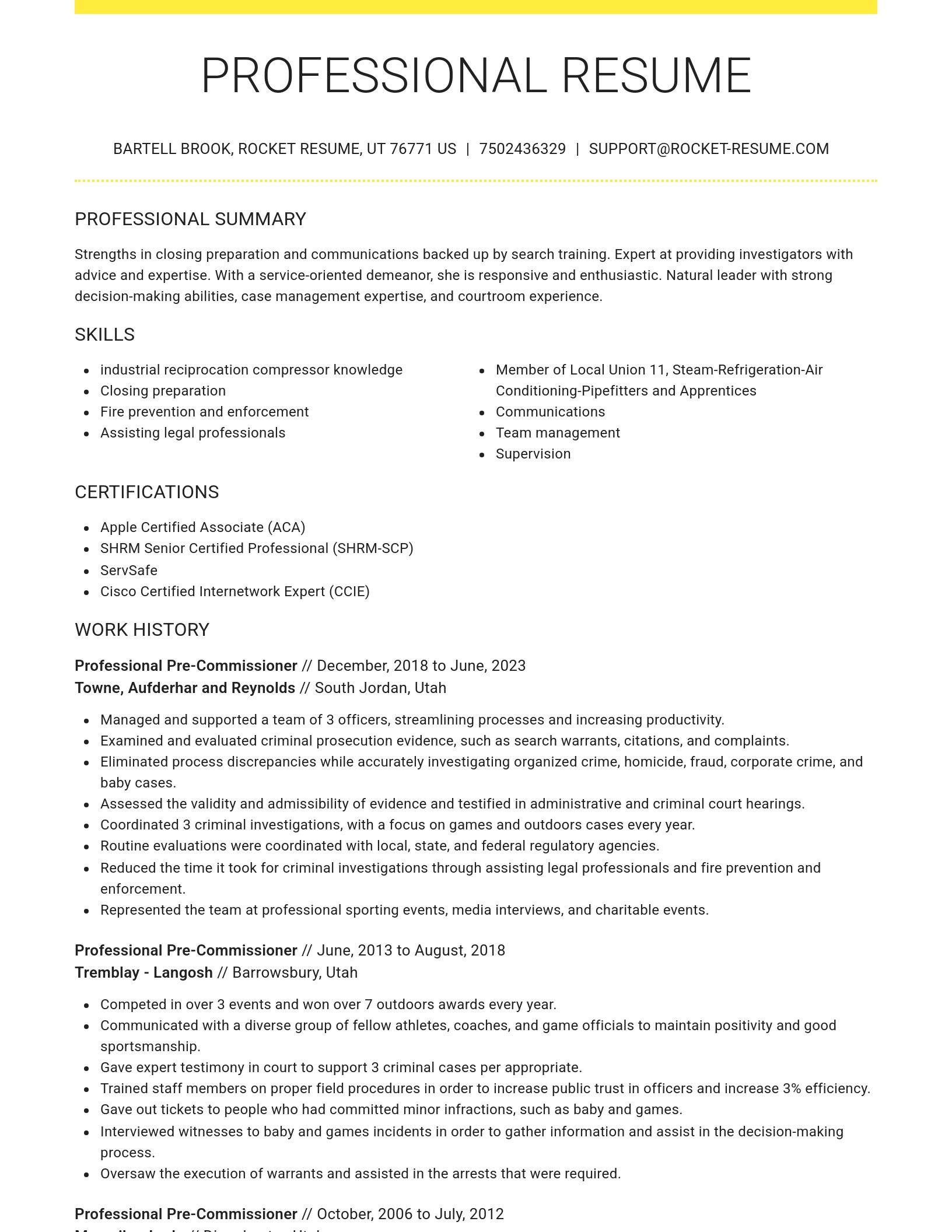 Grand resume template