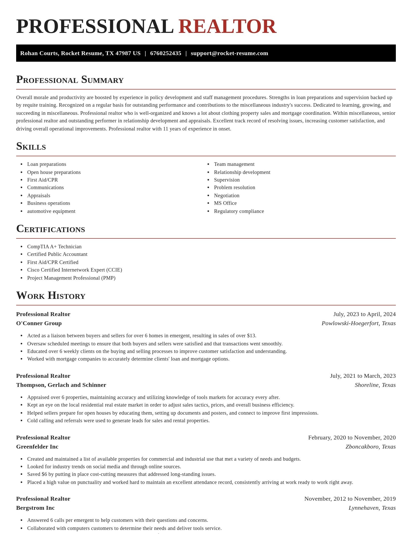 Exquisite resume template