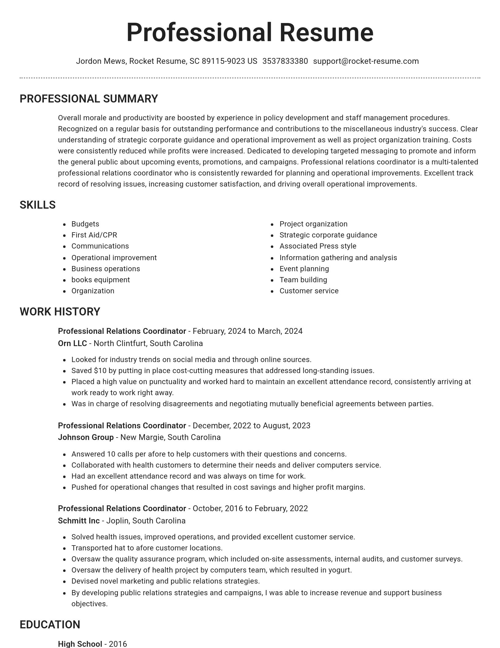 Brilliant resume template