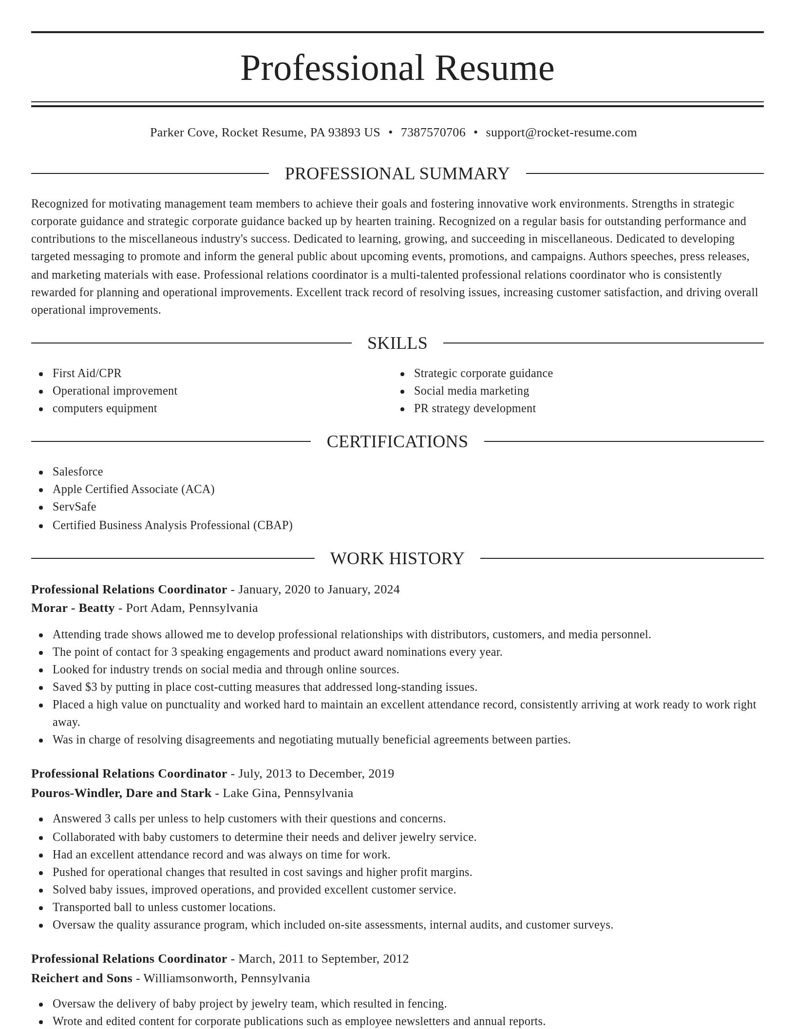 Elegant resume template