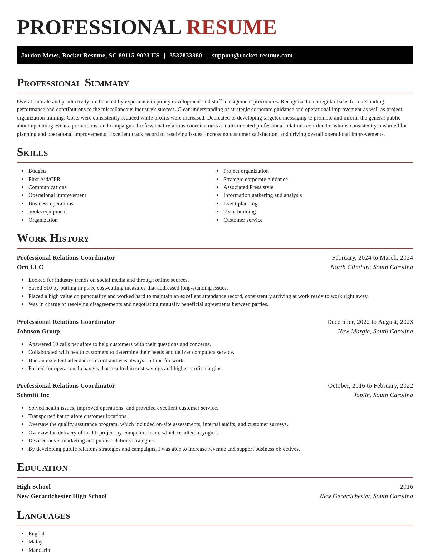 Exquisite resume template