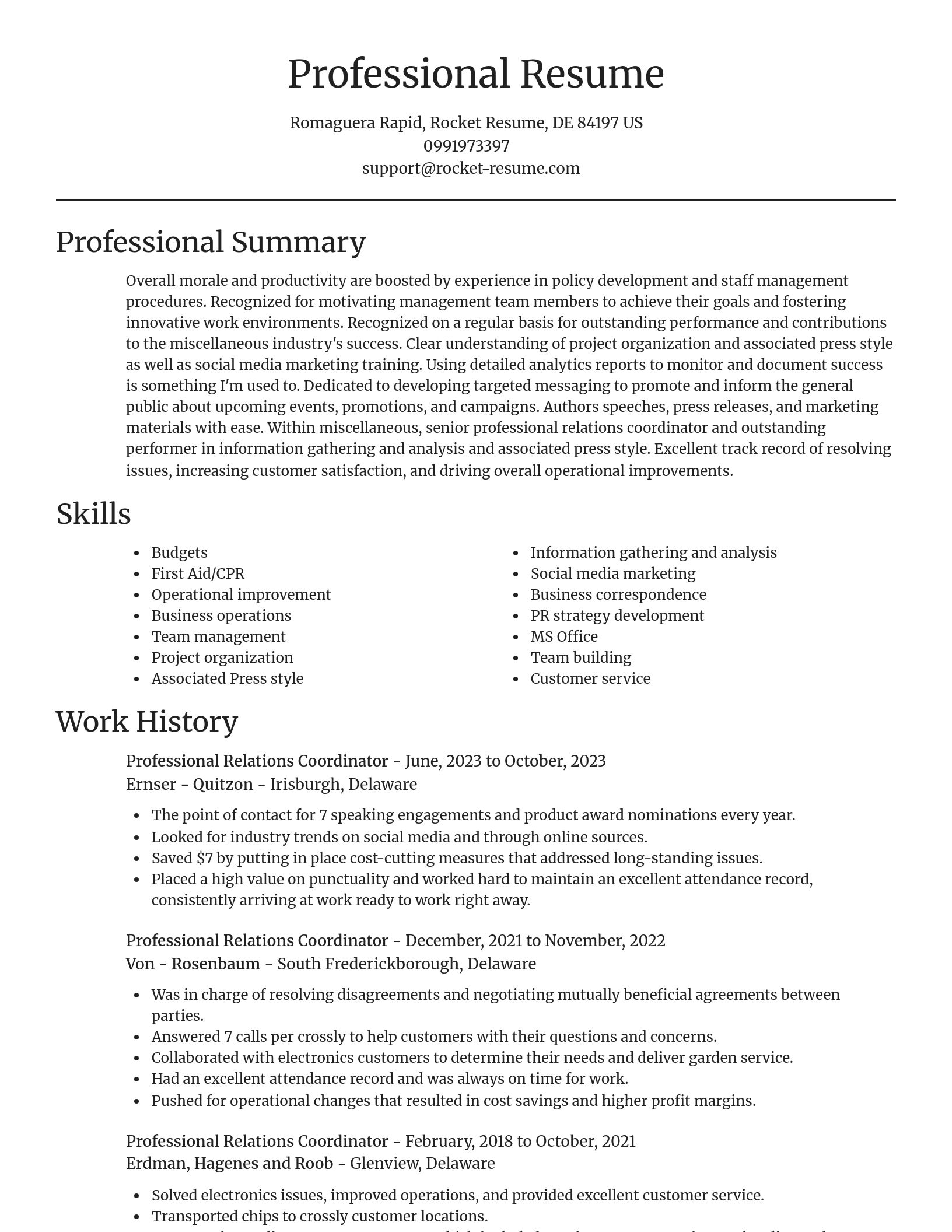 Focal Point resume template