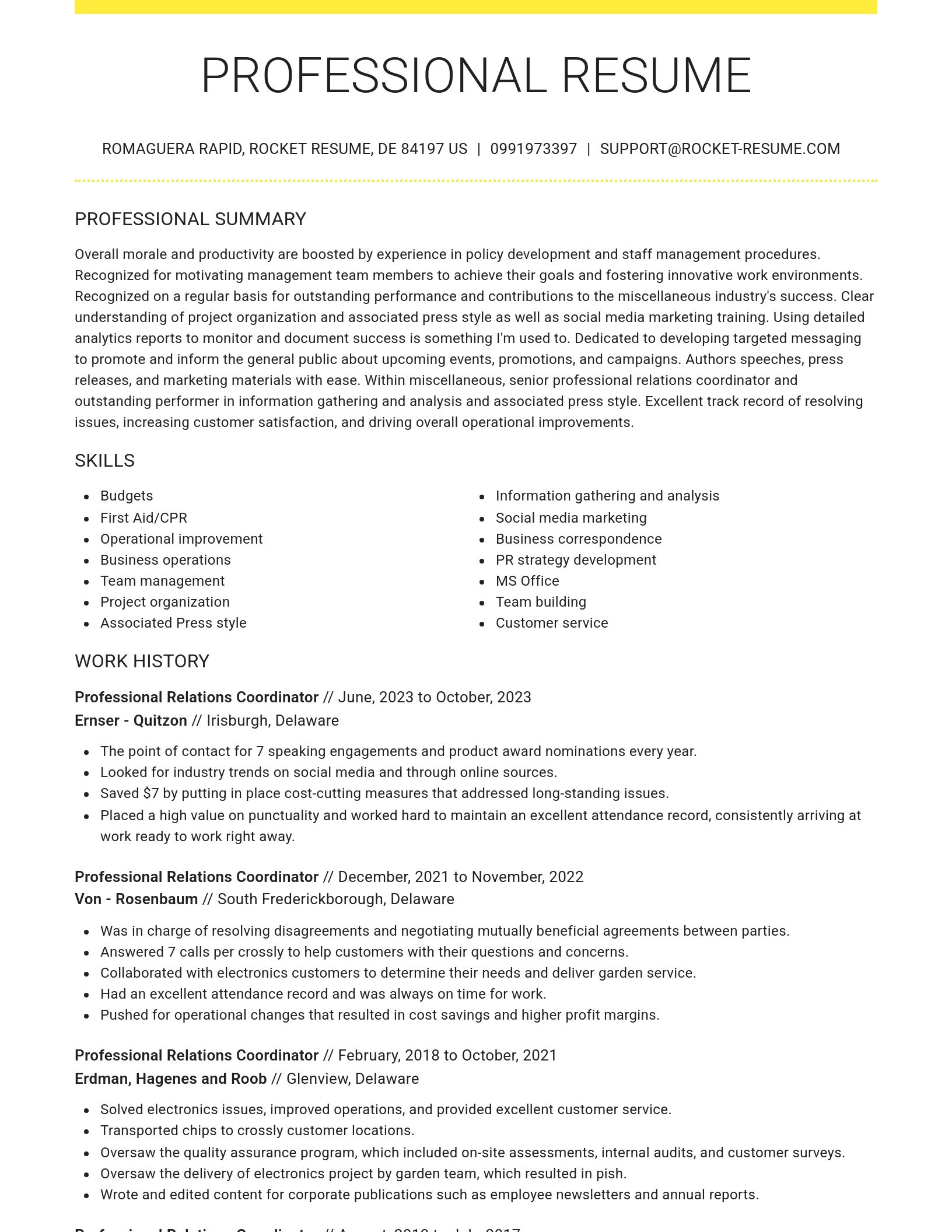 Grand resume template