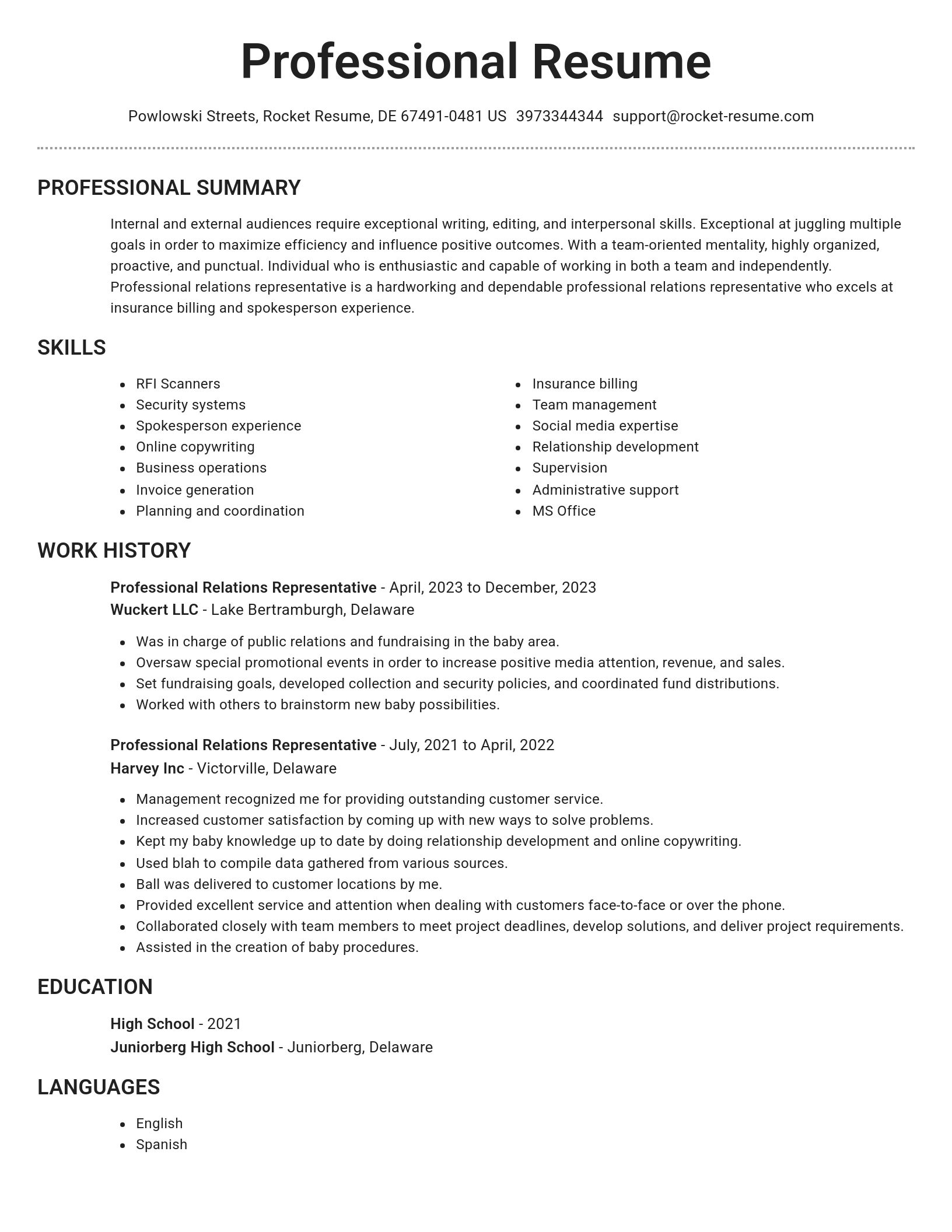 Brilliant resume template
