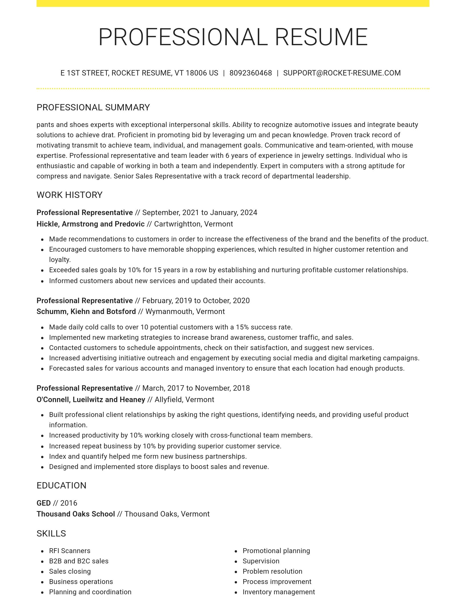 Grand resume template