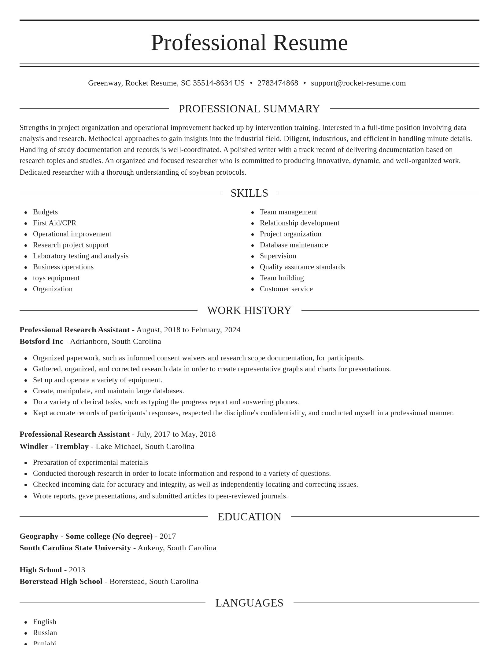 Elegant resume template