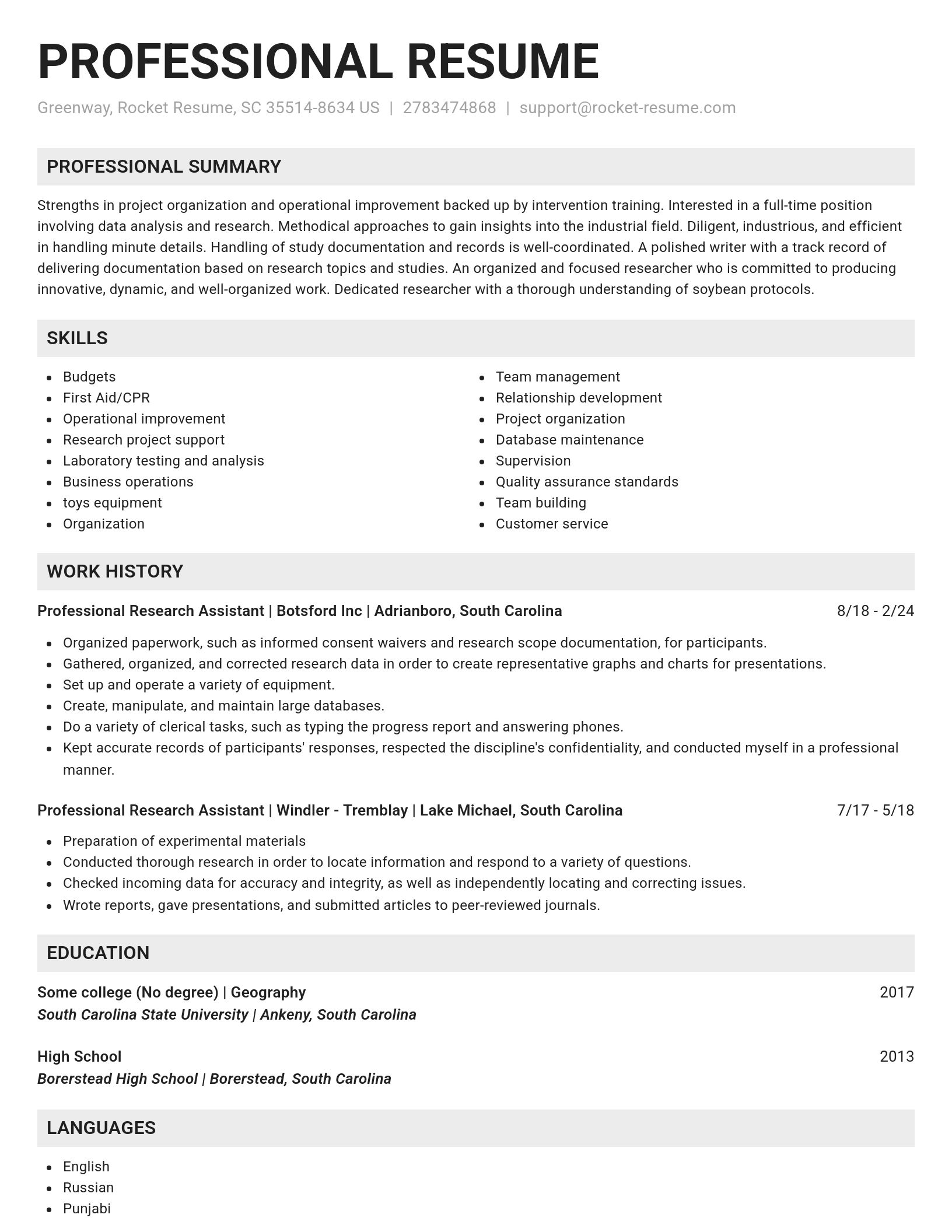 Genius resume template