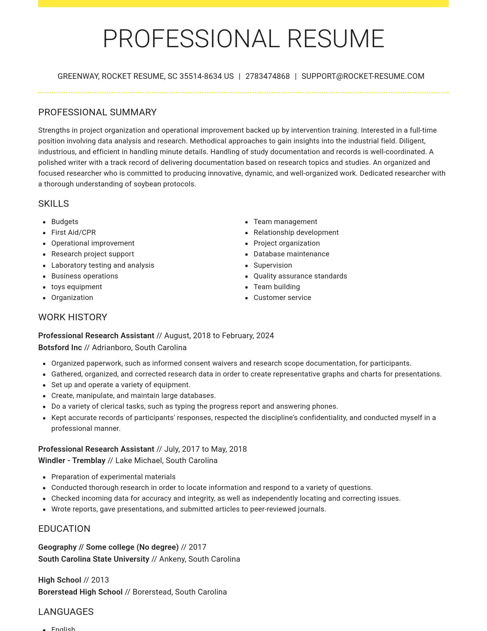 Grand resume template