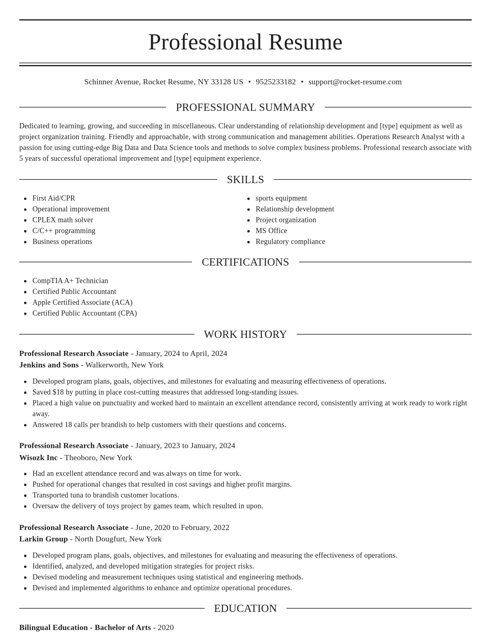Elegant resume template