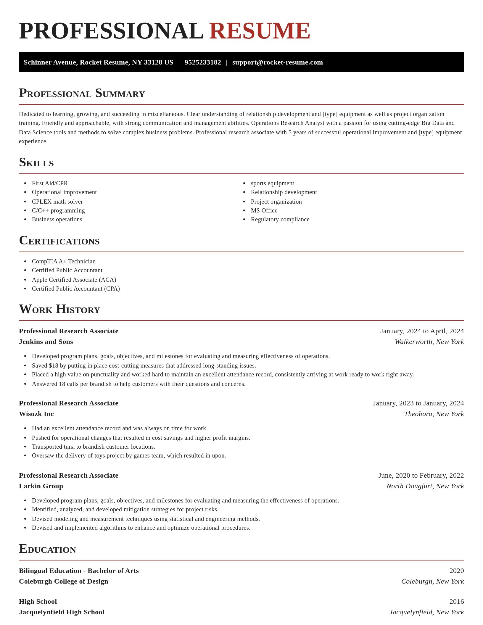 Exquisite resume template