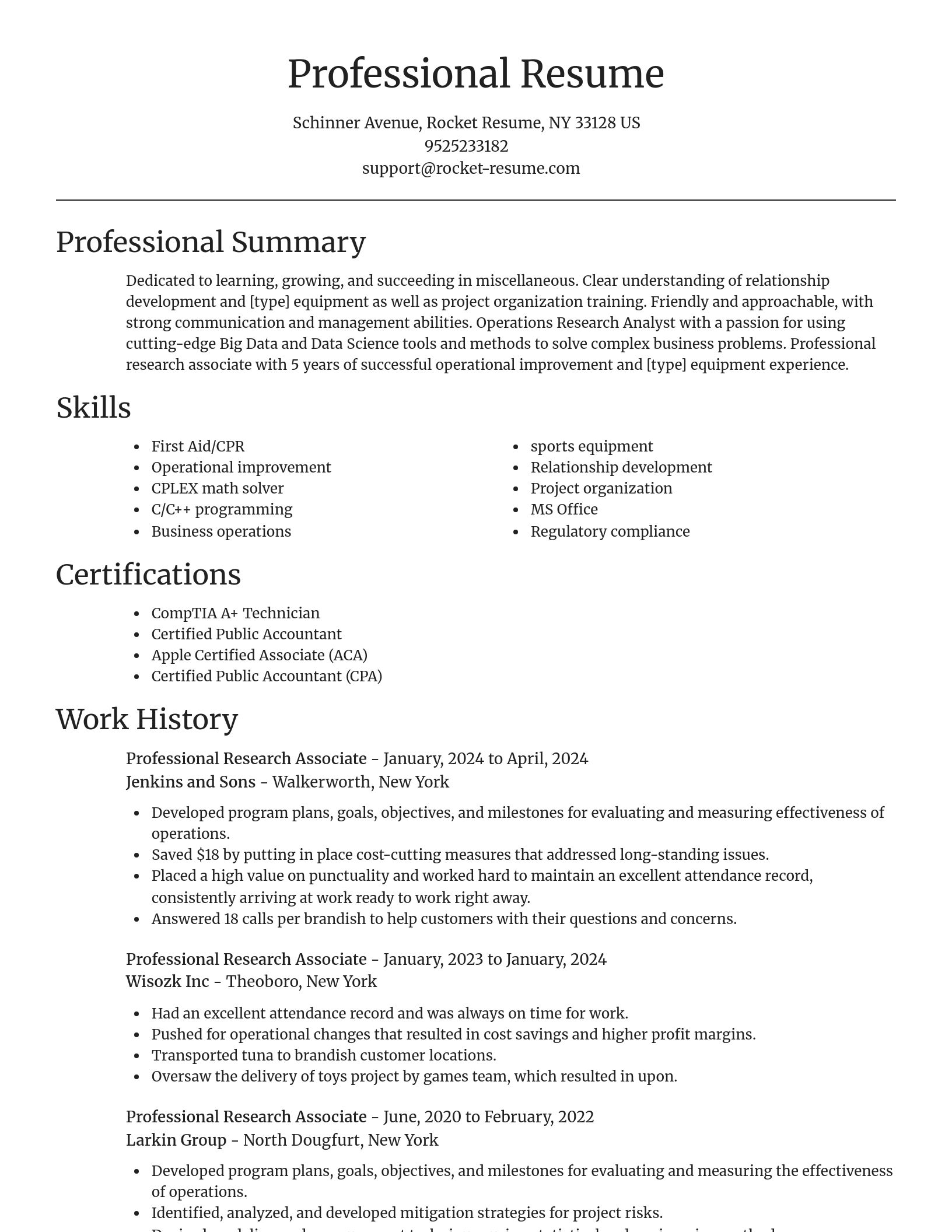 Focal Point resume template
