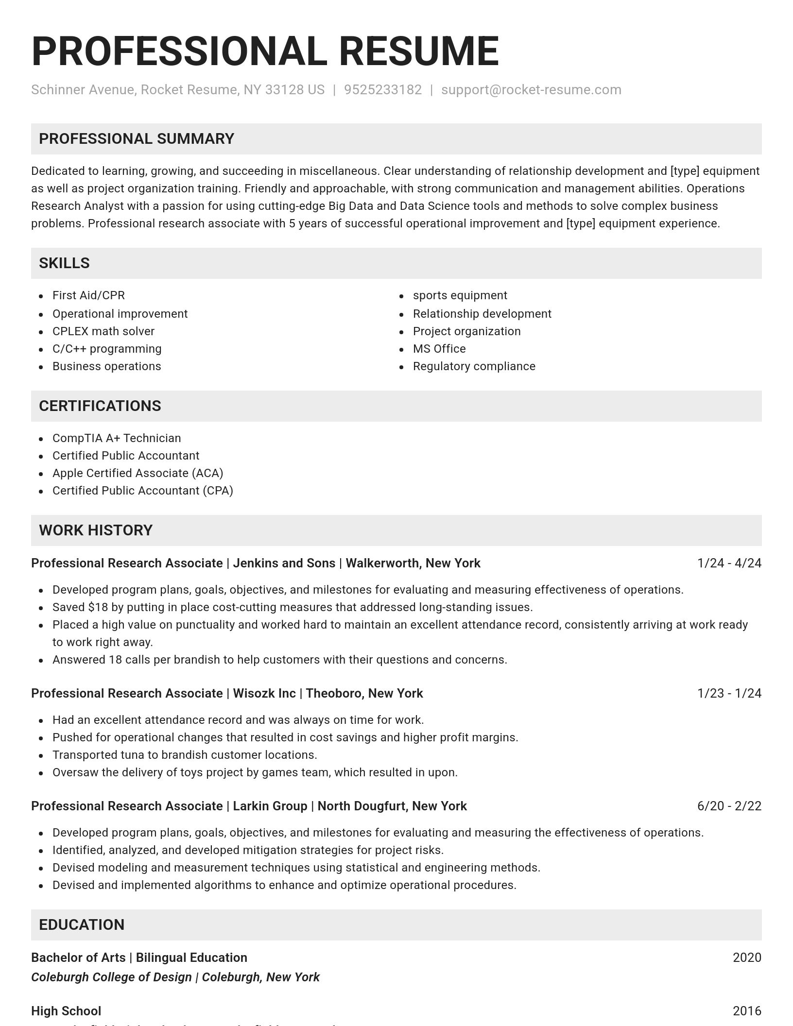 Genius resume template