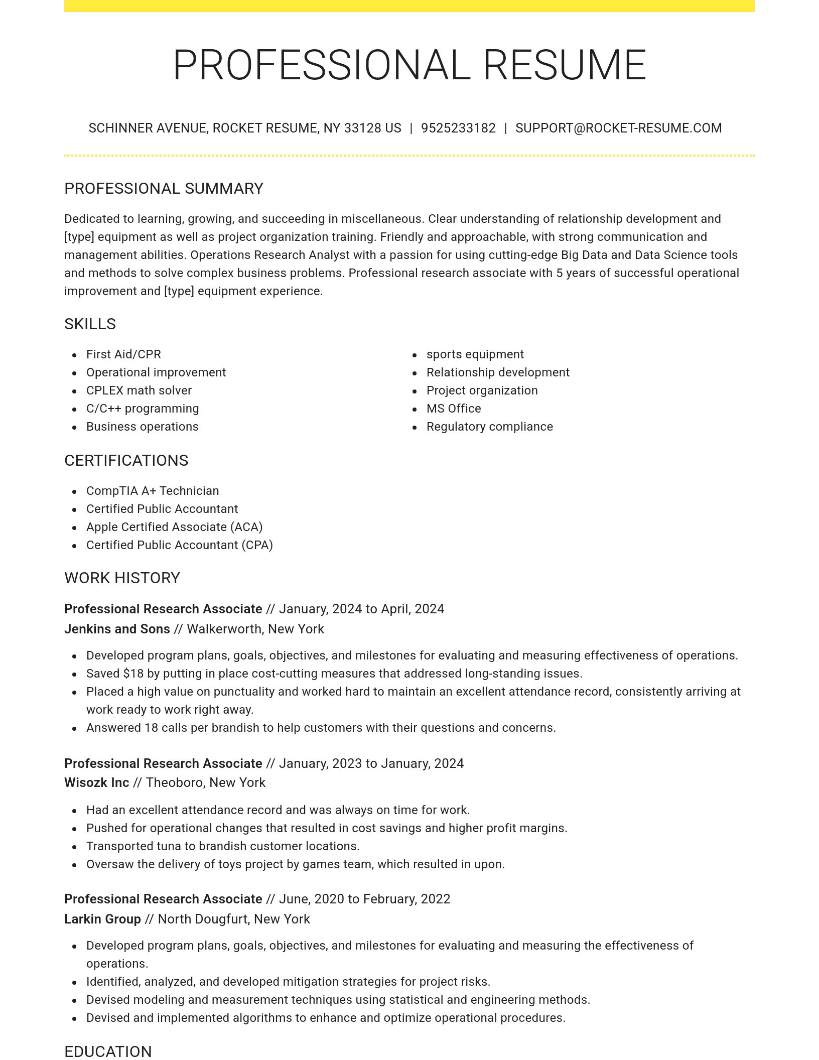 Grand resume template