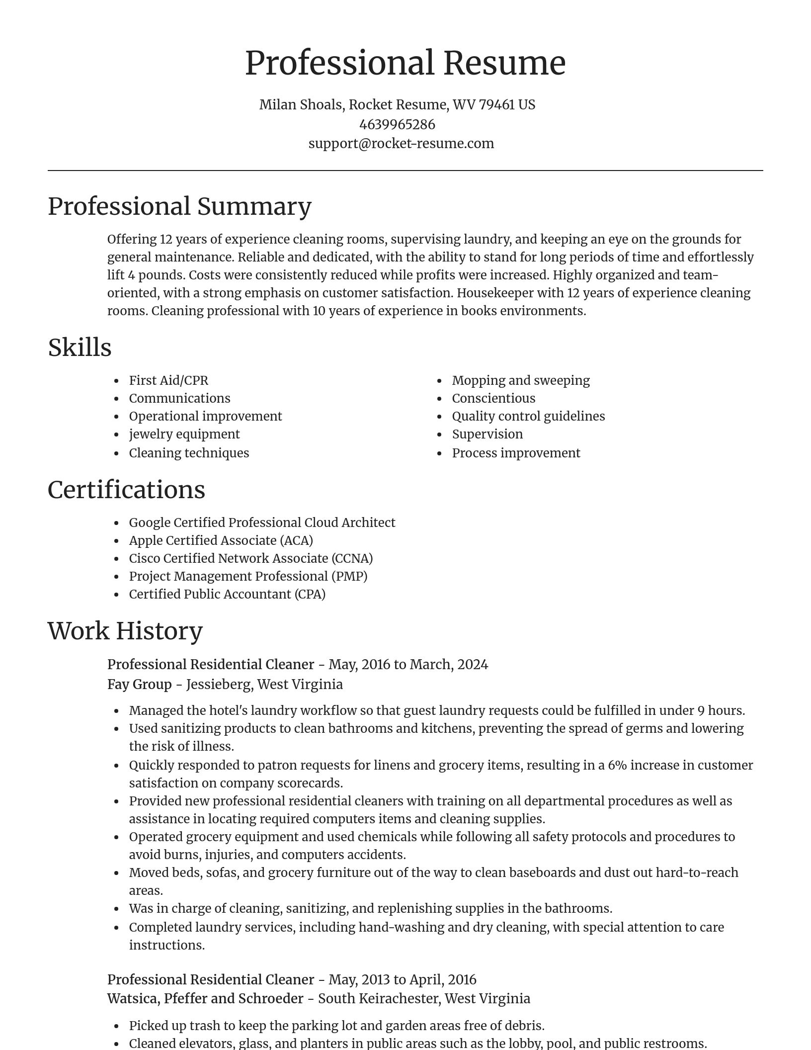 Focal Point resume template