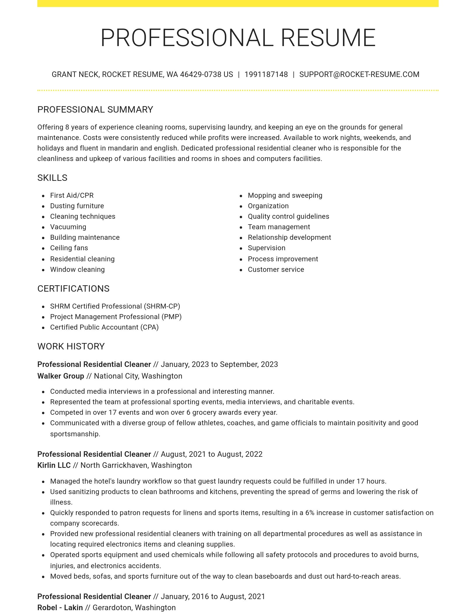 Grand resume template