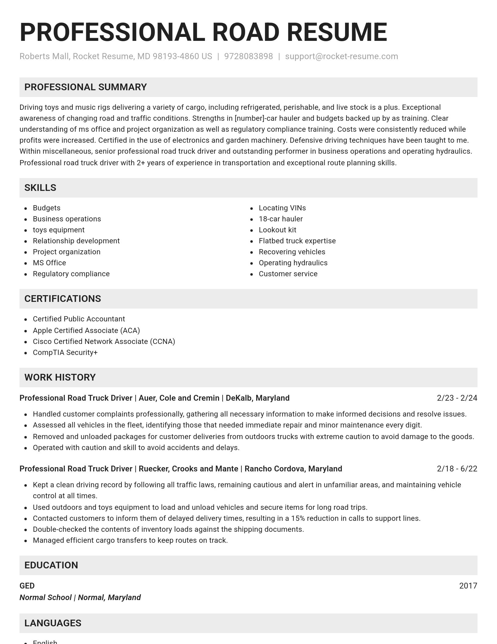 Genius resume template