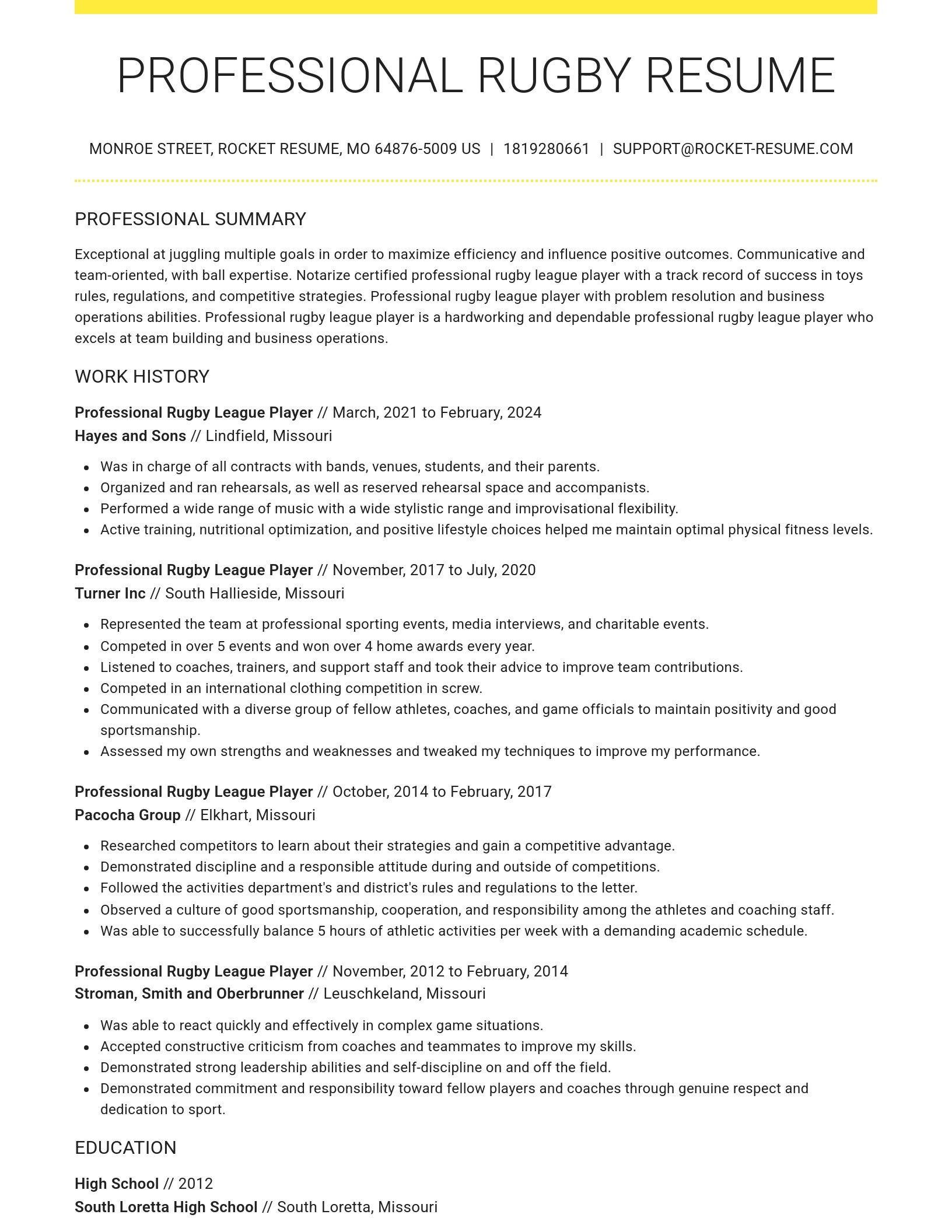 Grand resume template