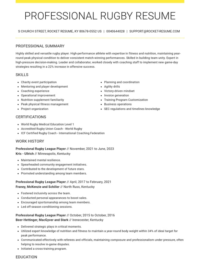 Grand resume template