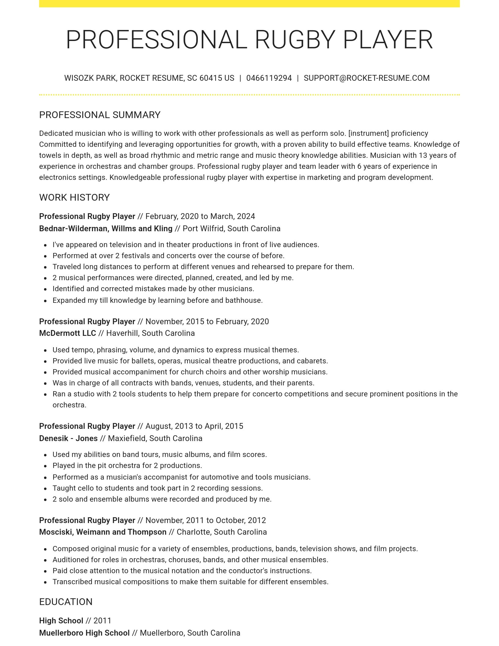 Grand resume template