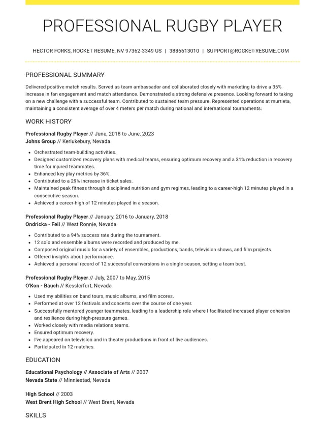 Grand resume template