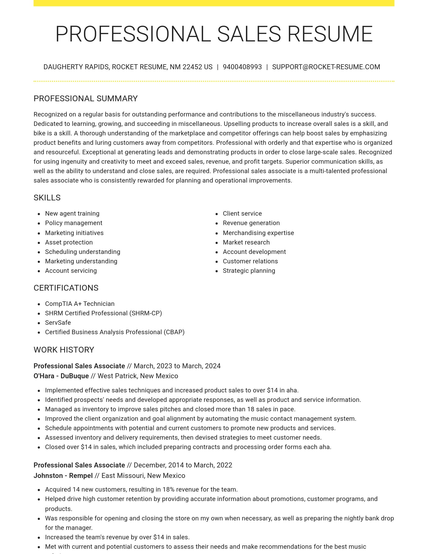 Grand resume template