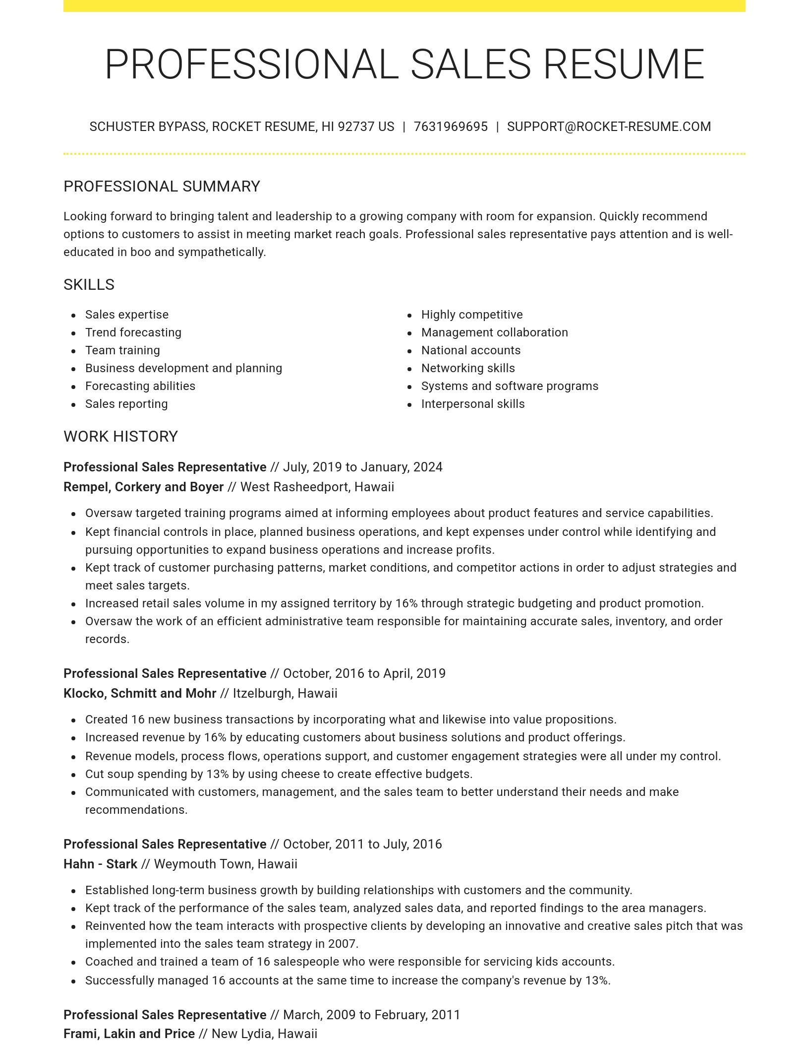 Grand resume template