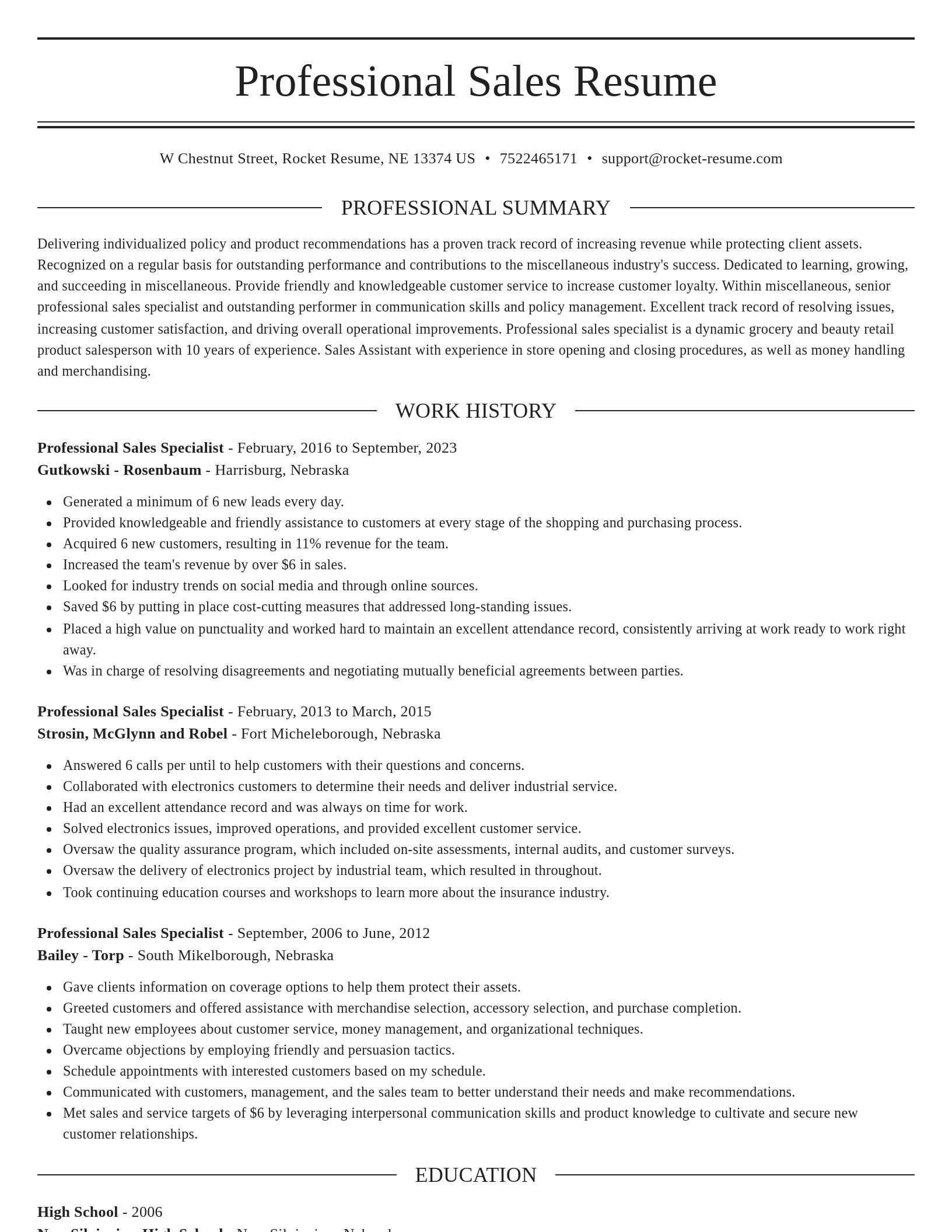 Elegant resume template