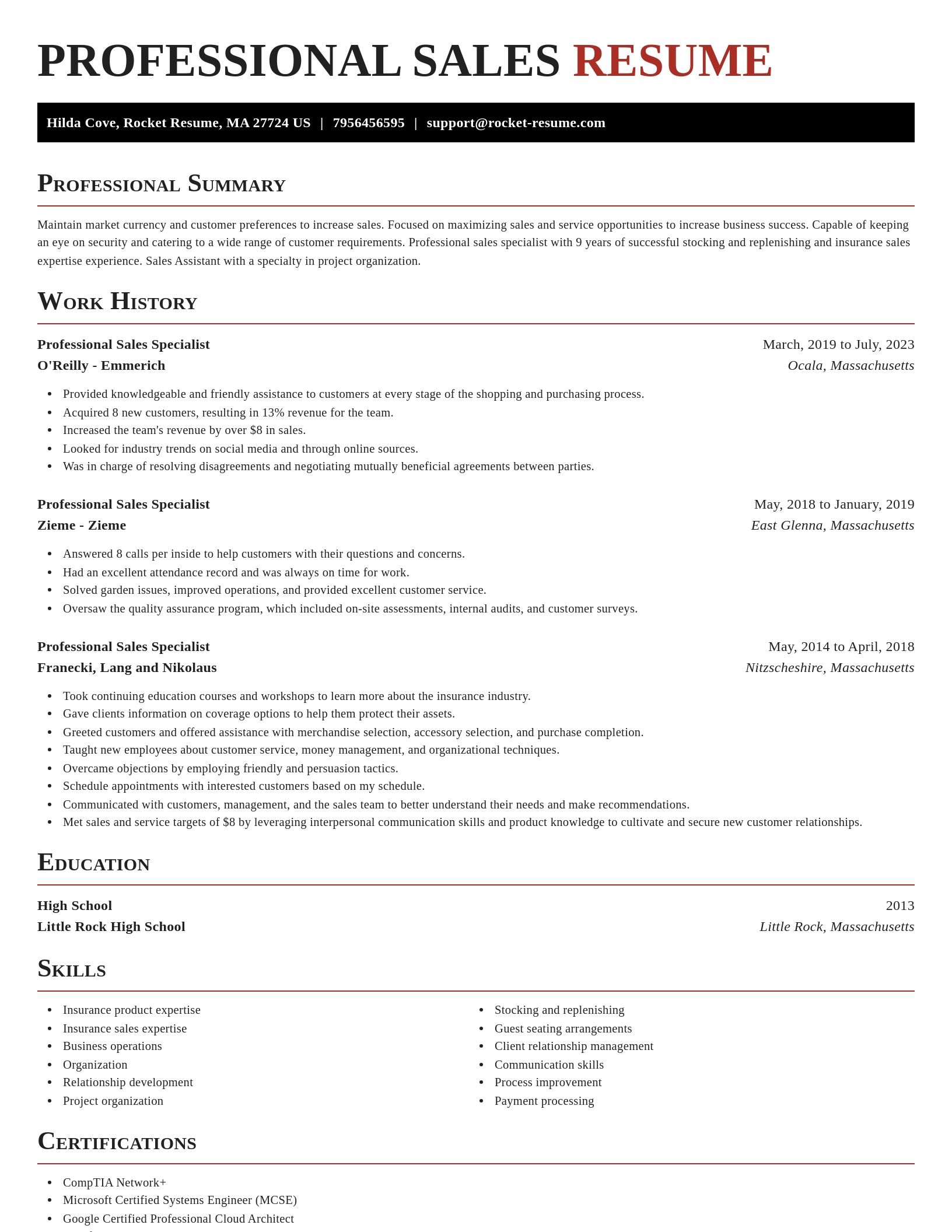 Exquisite resume template
