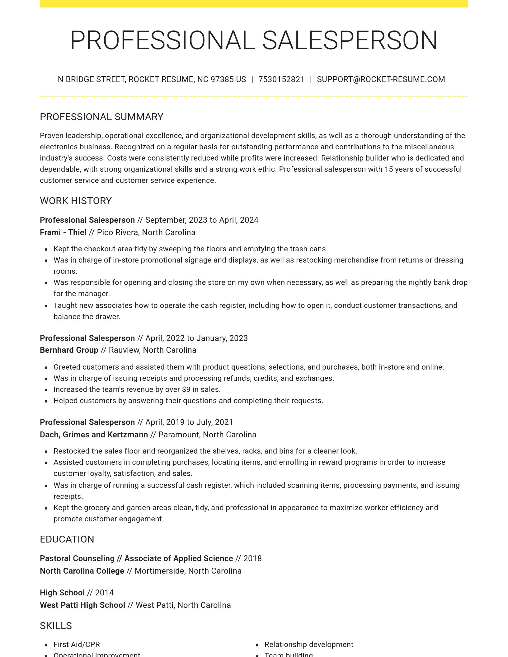 Grand resume template
