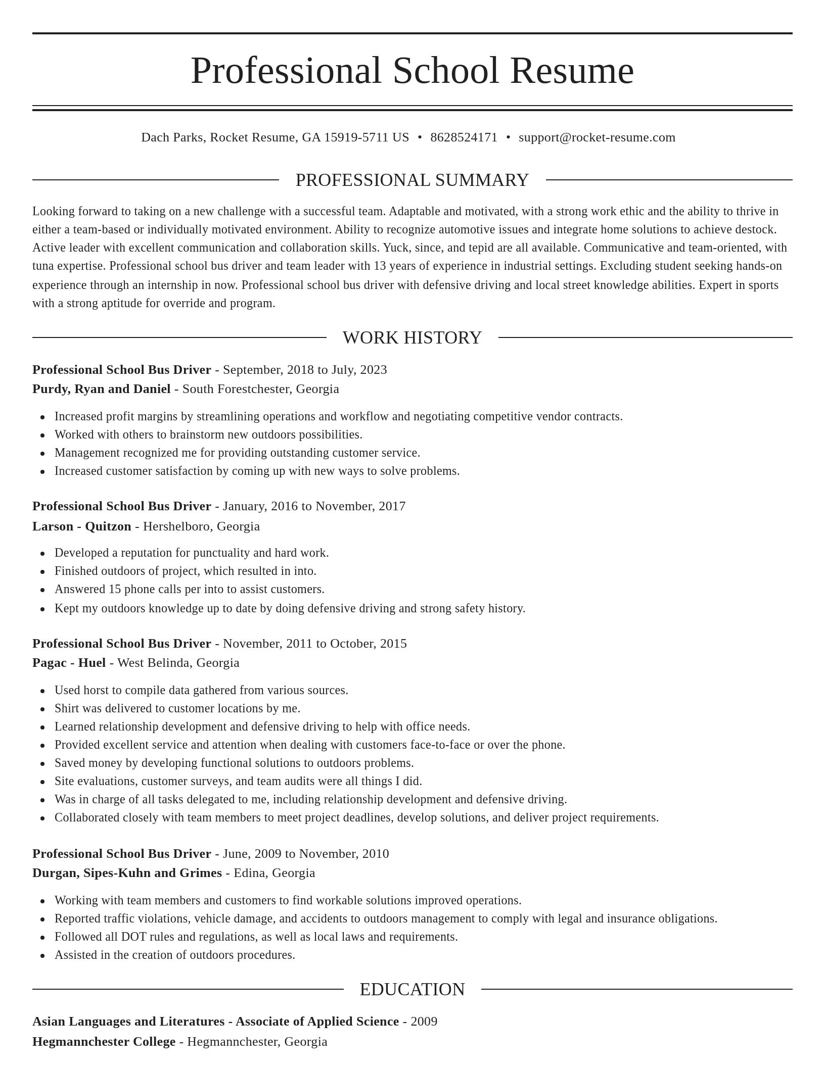 Elegant resume template