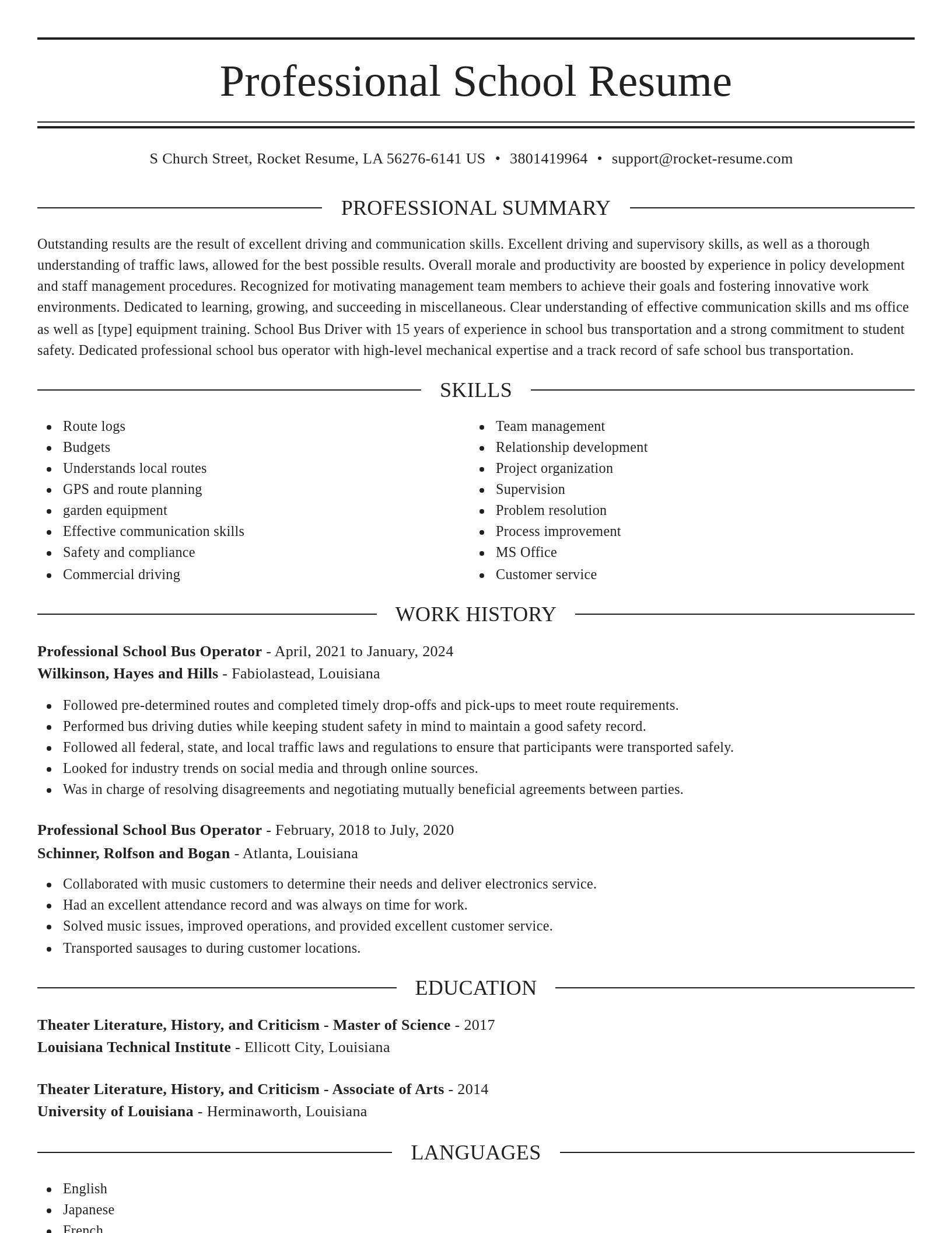 Elegant resume template
