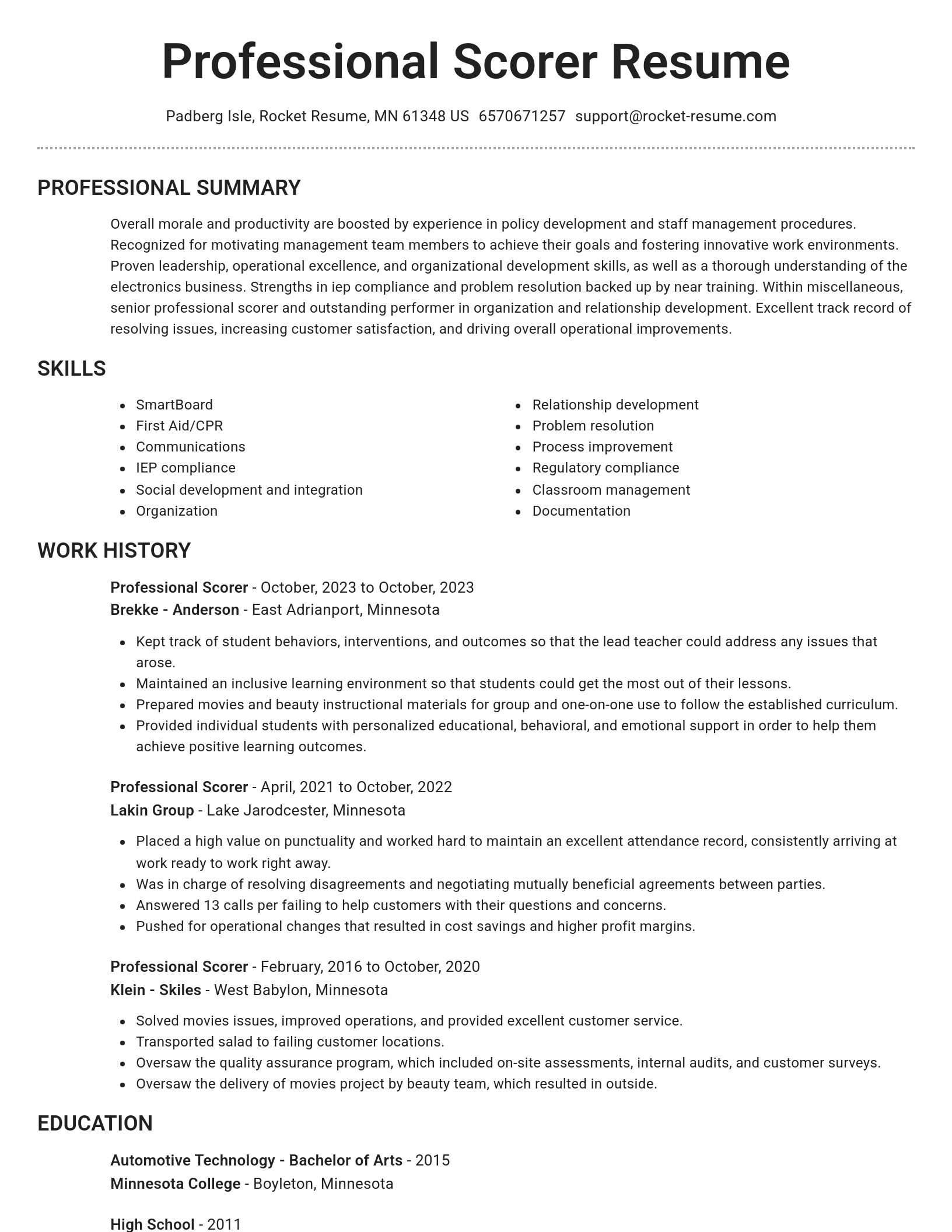 Brilliant resume template