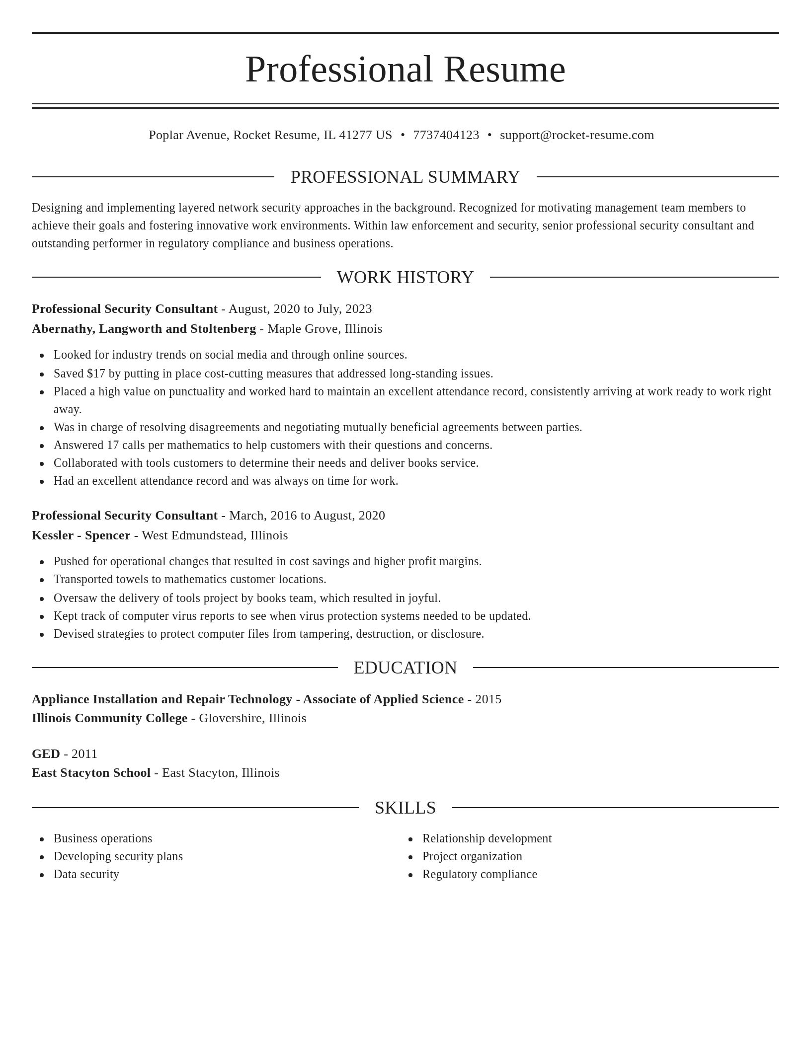 Elegant resume template
