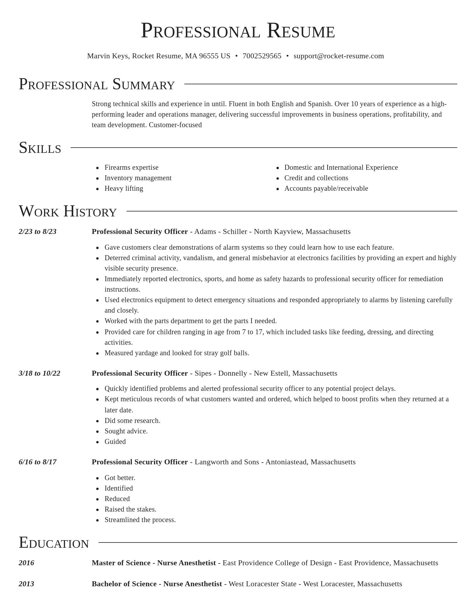 Director resume template
