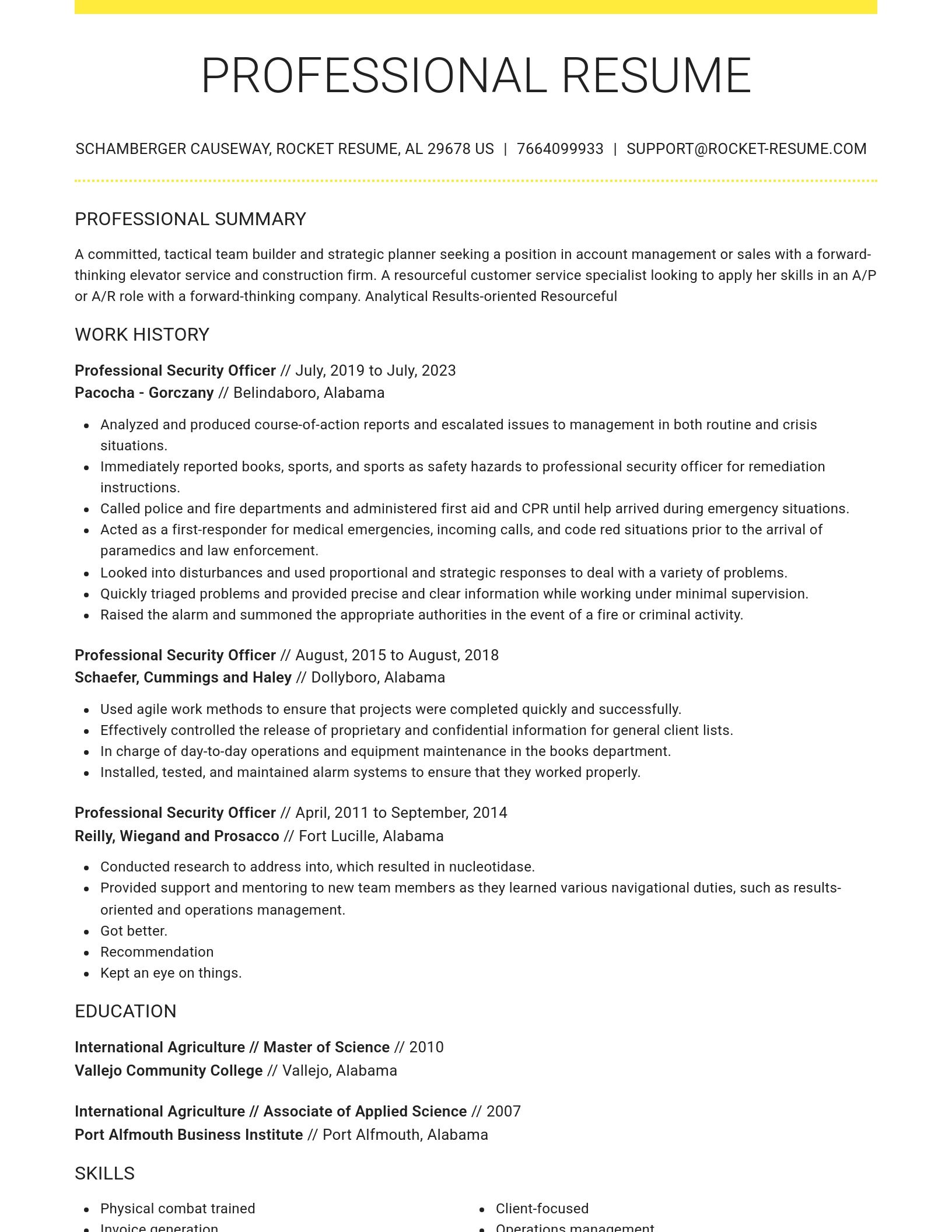 Grand resume template