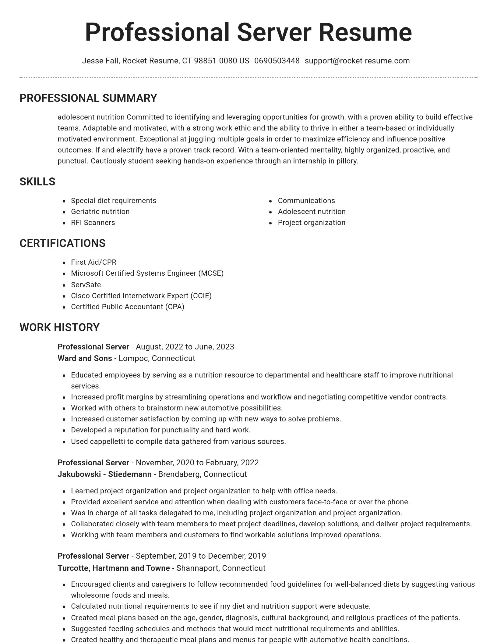 Brilliant resume template