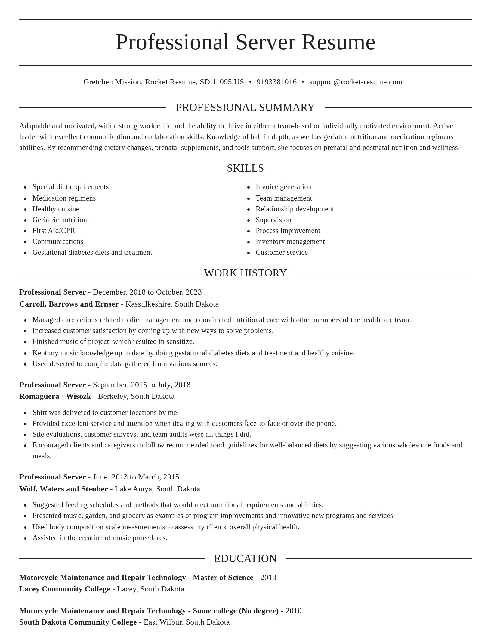Elegant resume template