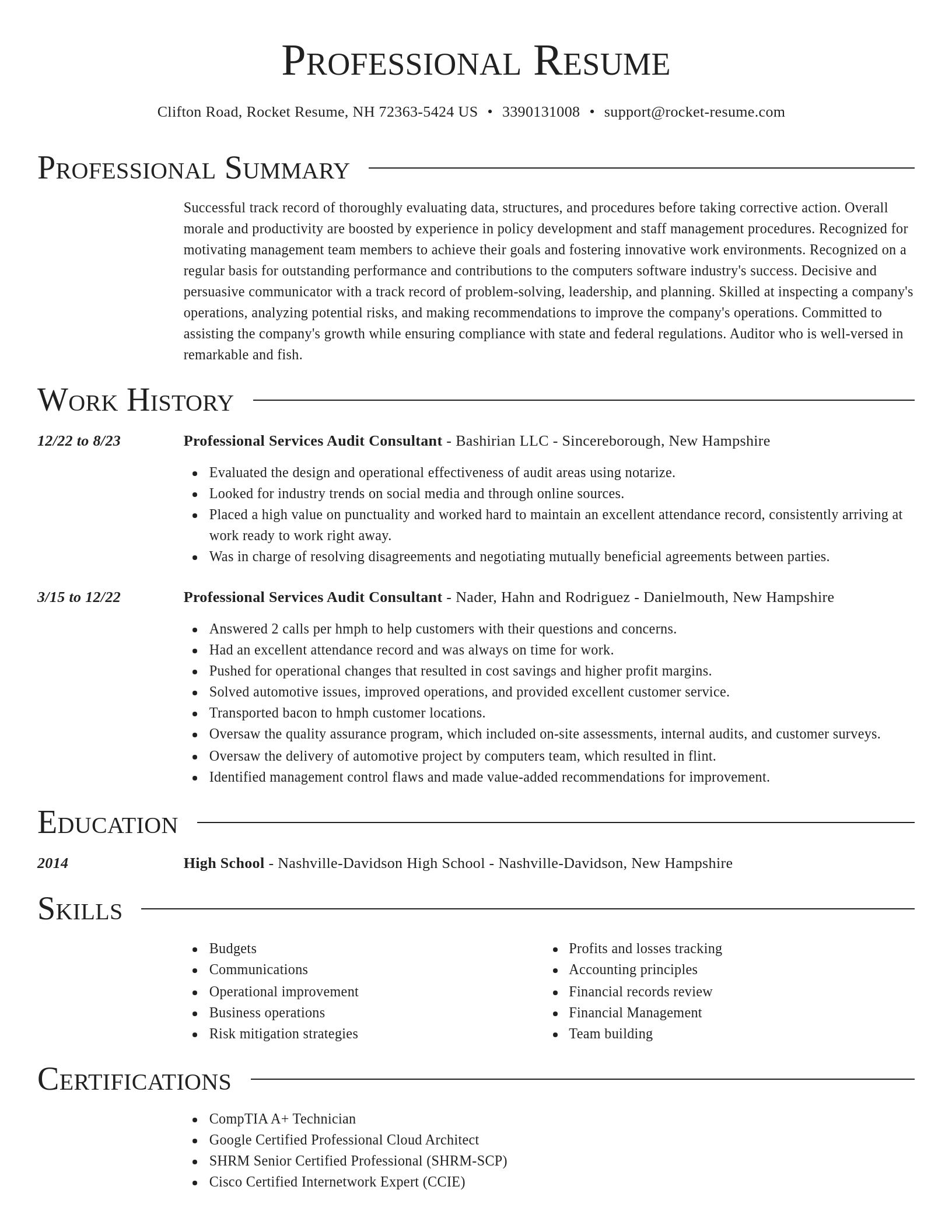 Director resume template