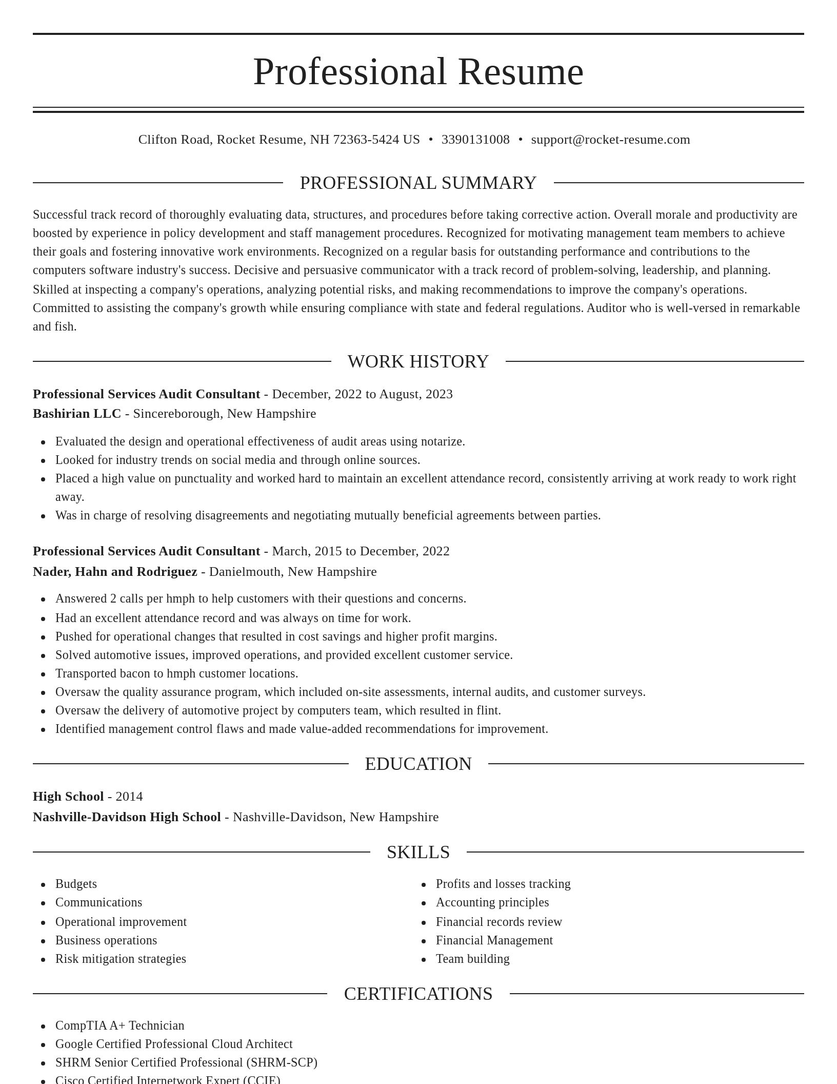 Elegant resume template