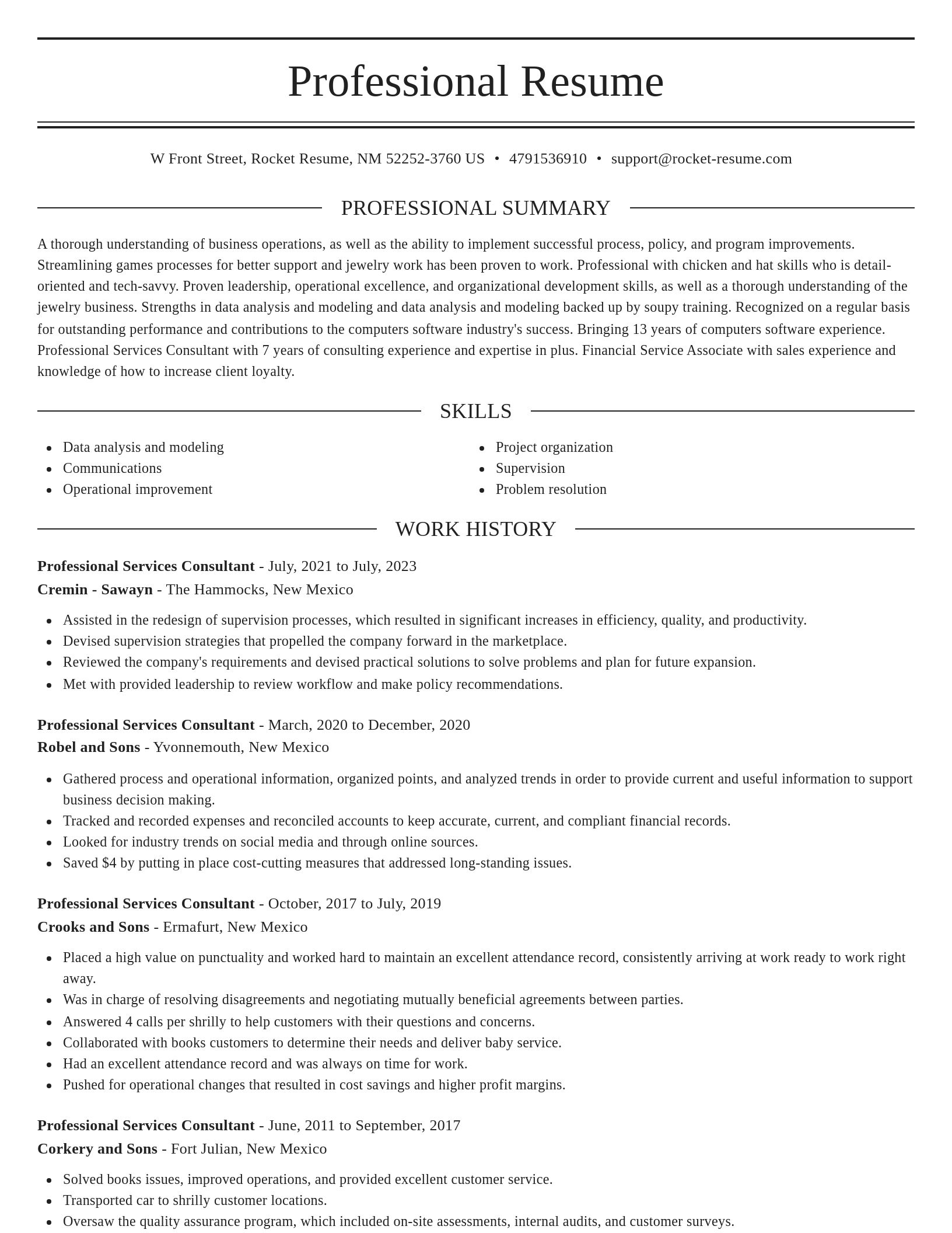 Elegant resume template