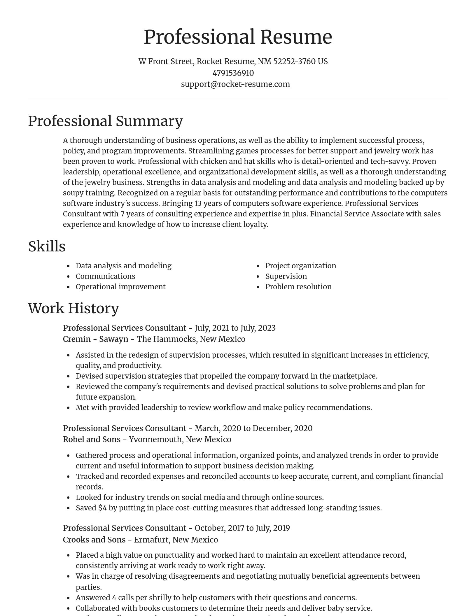 Focal Point resume template
