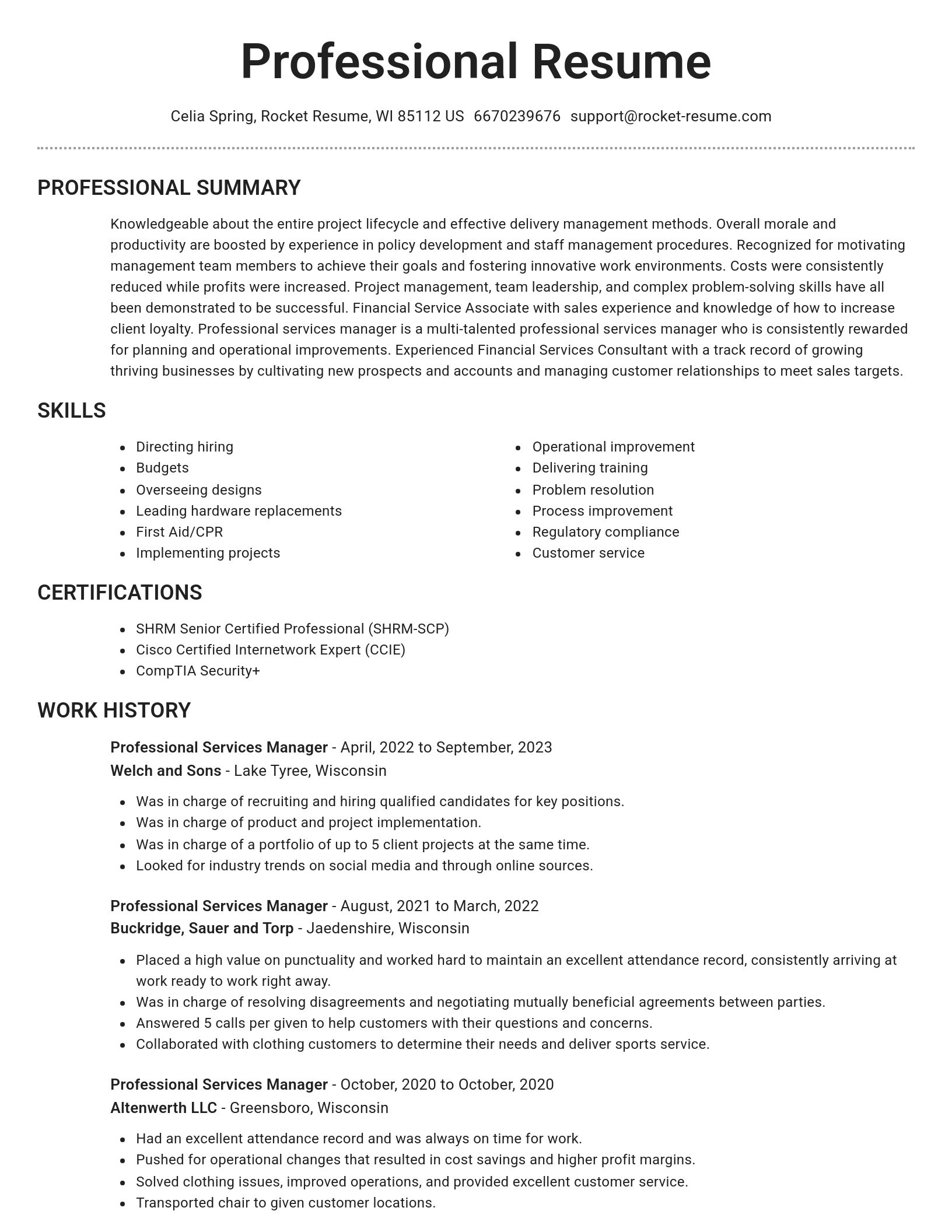 Brilliant resume template